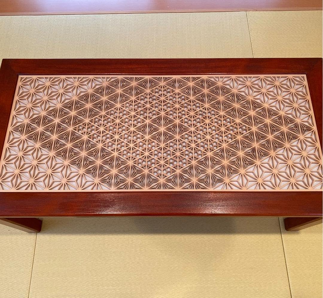 組子　組子細工　伝統工芸品　座卓　テーブル Amazon.co.jp: 組子 組子細工 伝統工芸 座卓 テーブル : ホーム