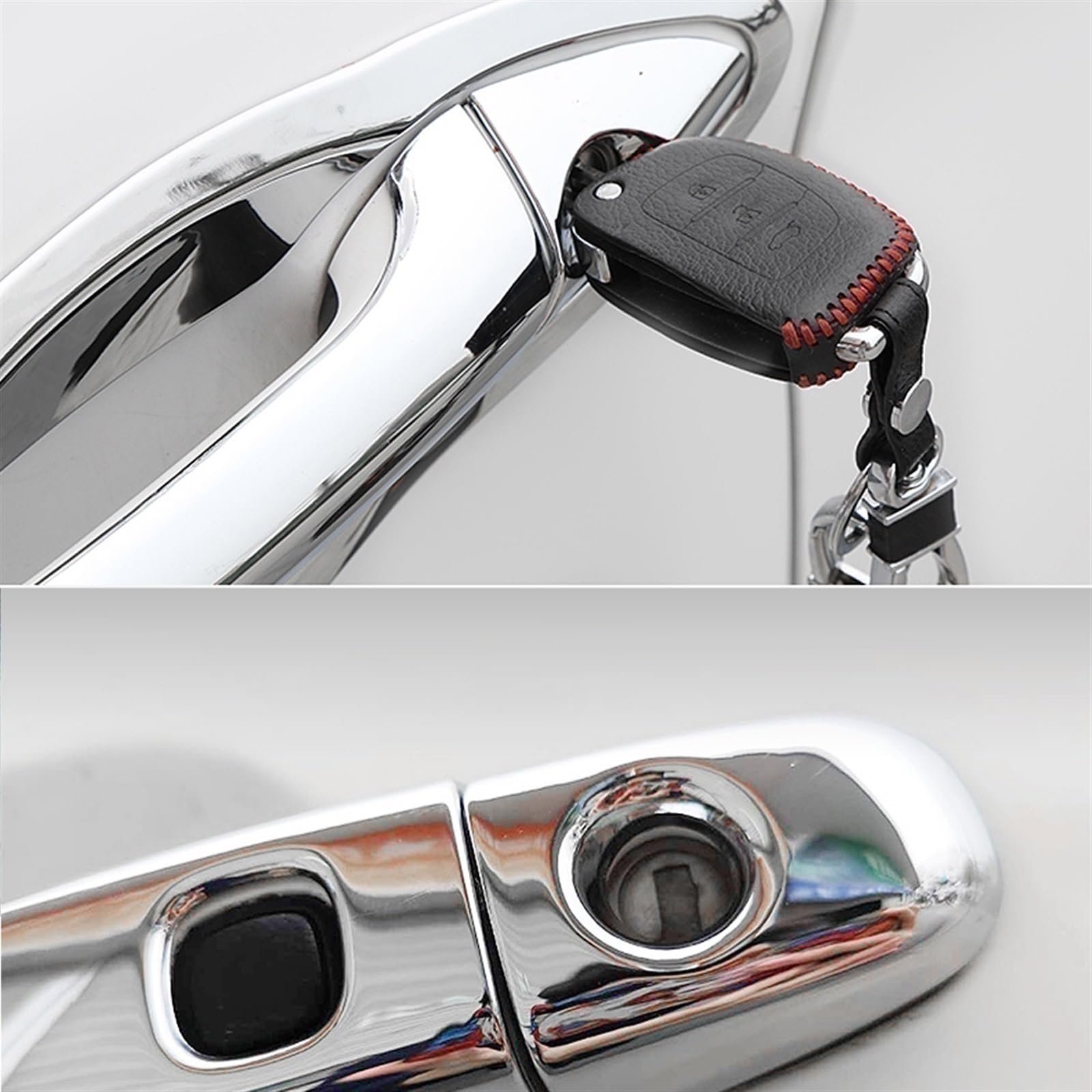 Copertura Maniglia Esterna Compatibile con Citroen per C3 per Mk2 2010 2011 2012 2013 2014 2015 2016 Maniglia Esterna della Portiera Dell'auto Copertura Esterna Adesivi per Accessori per Auto