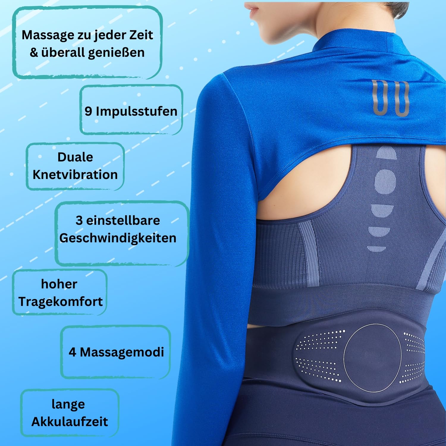 Massagegürtel Hüftgürtel Wärmegürtel Vibrationsbehandlung Vibrationsgürtel Vibrationsmassage Heizgürtel Lendengürtel Wärmegürtel zur Schmerzbehandlung Kabellos mit Akku