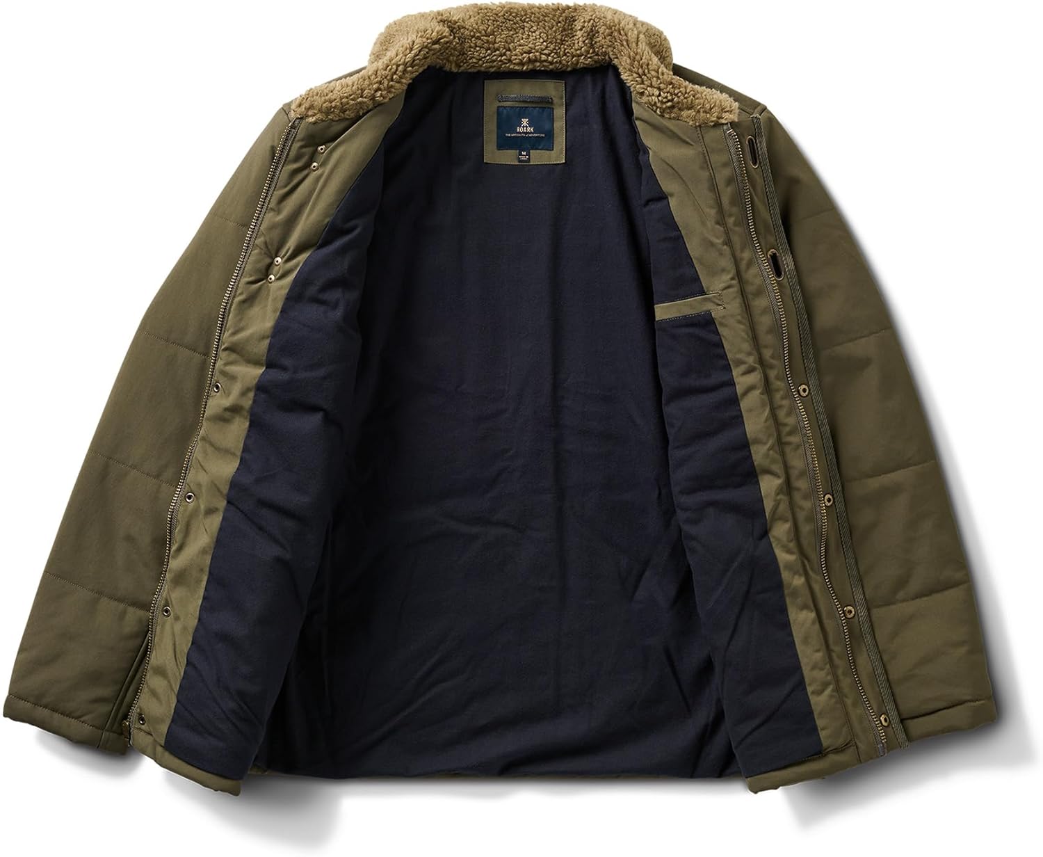 Roark Axeman II Men’s Waxed Canvas Work Jacket – Heavy-Duty Field Coat and Sherpa-Lined Barn Jacket for Winter Wear - Image 5