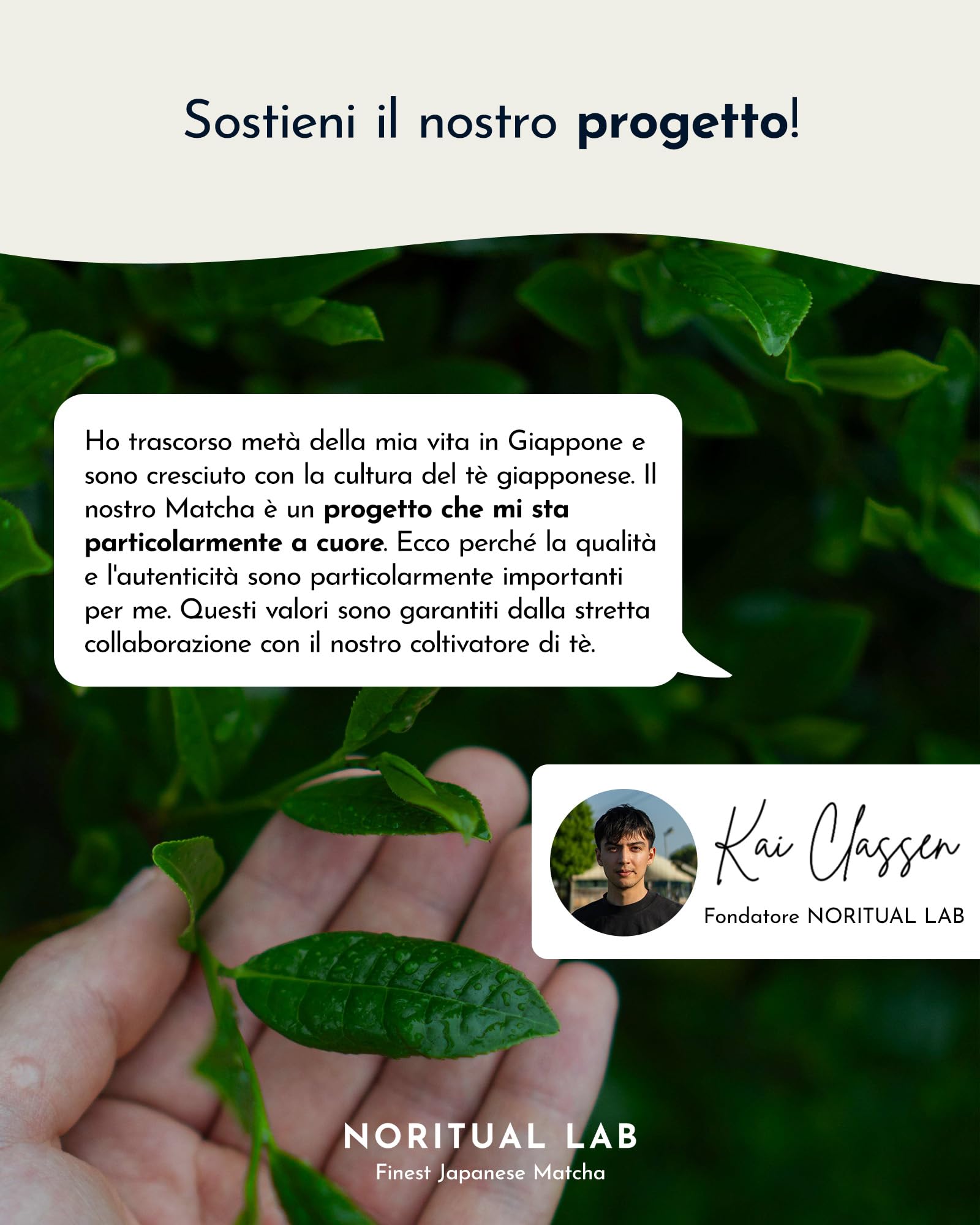 NORITUAL LAB MATCHA – Ceremonial Grade – Originale dal Giappone – rinomata regione di coltivazione sull'isola di Kyushu (40 g)