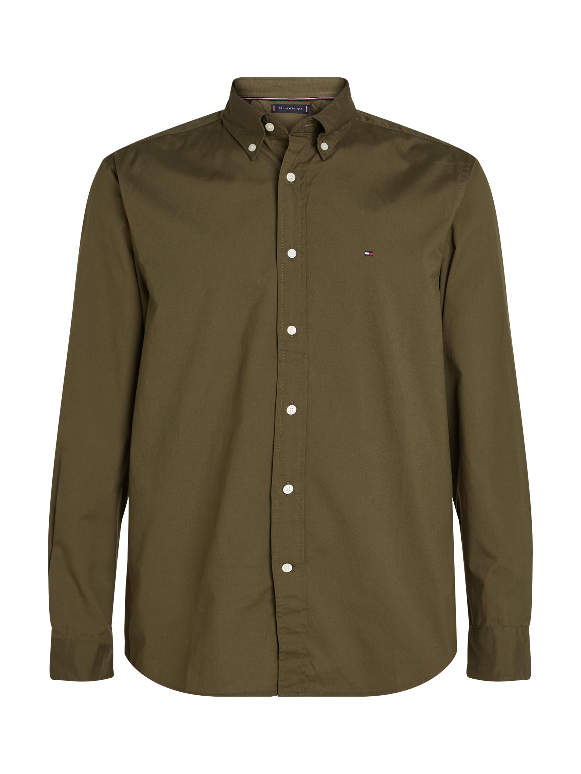 Tommy Hilfiger Herren Hemd Flex Poplin Mini Tartan Shirt mit Spitzkragen