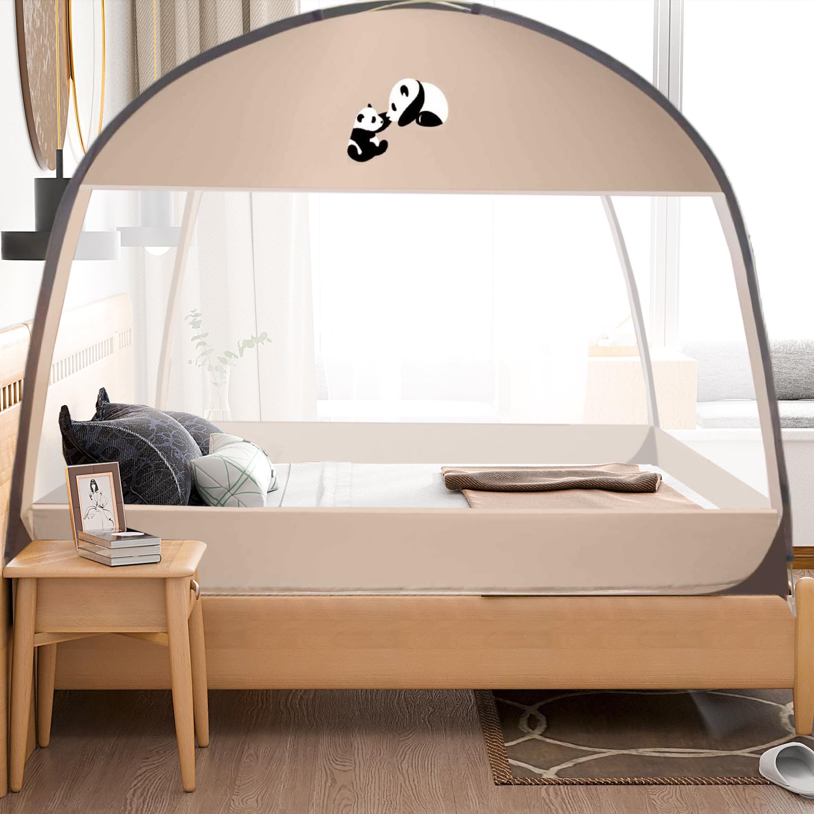 Filet Anti-Moucherons Protection Anti-Moucherons, Maille, Double Porte, | Tente Camping Anti-Insectes Portable Adultes Chambre Camping Extérieur Jardin Terrasse Pique-nique