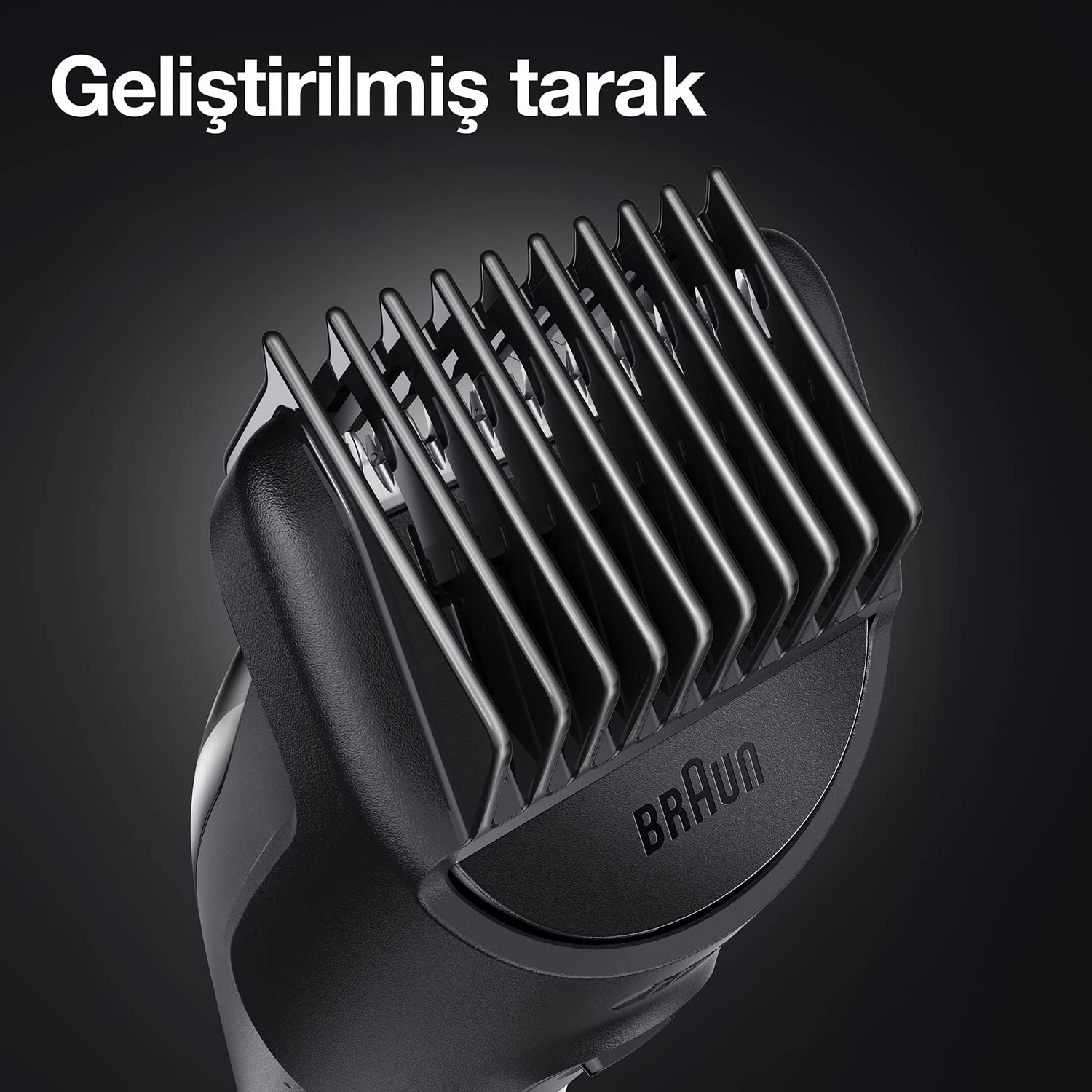 Braun Beard Trimmer 3 BT3341, recortadora de barba para hombres, cortapelos facial, cabello, cuchillas fiables, 39 ajustes de longitud, negro/verde