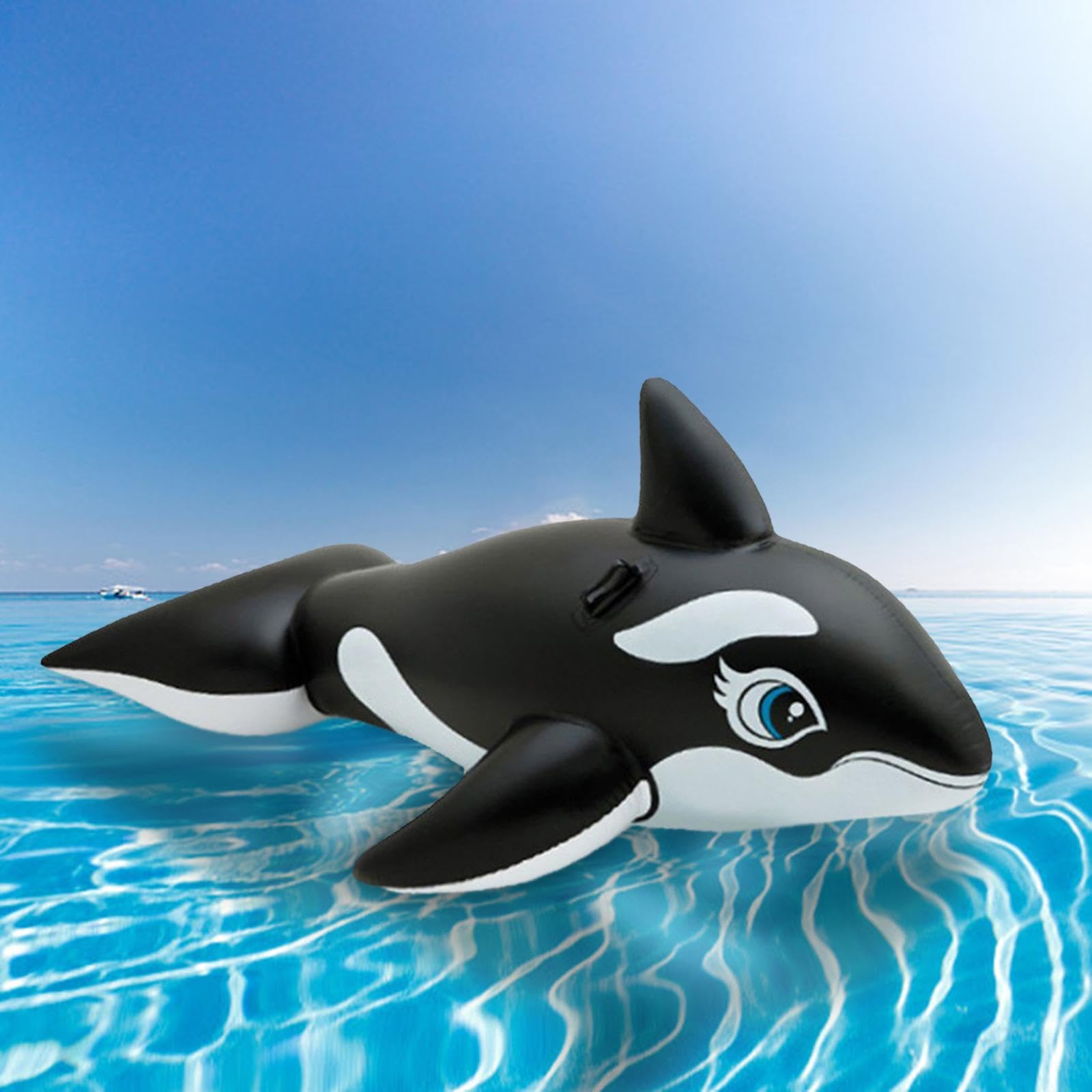Pool Schwimmring Aufblasbares Schwimmreifen Pool Luftmatratze Schwimmlounge aus PVC für Erwachsene Und Kinder für Schwimmbad Strandurlaub, Wal 193x119cm