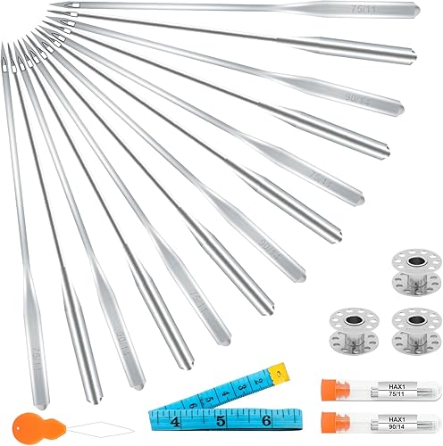 Tuiasn - Agujas para máquina de coser, aguja estándar universal, agujas para máquinas de coser para el hogar, compatible con Singer, Brother,