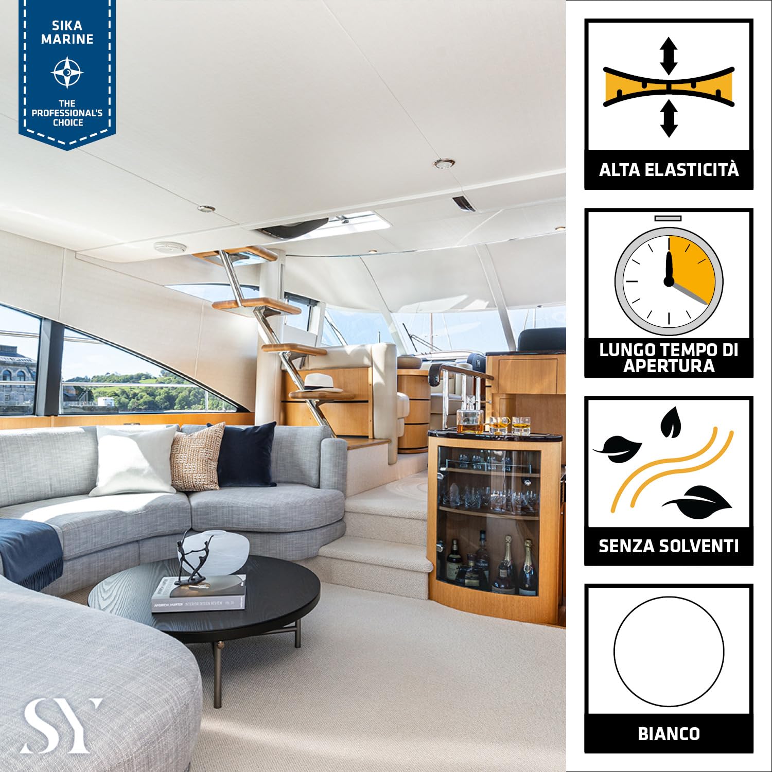 Sika - Sikaflex 291i, Bianco - Adesivo sigillante multifunzionale - Applicazioni in campo nautico resistenti alle vibrazioni - Mini Unipack da 70ml | Per applicazioni marine, altamente elastico e verniciabile, inodore, resistente agli agenti atmosferici