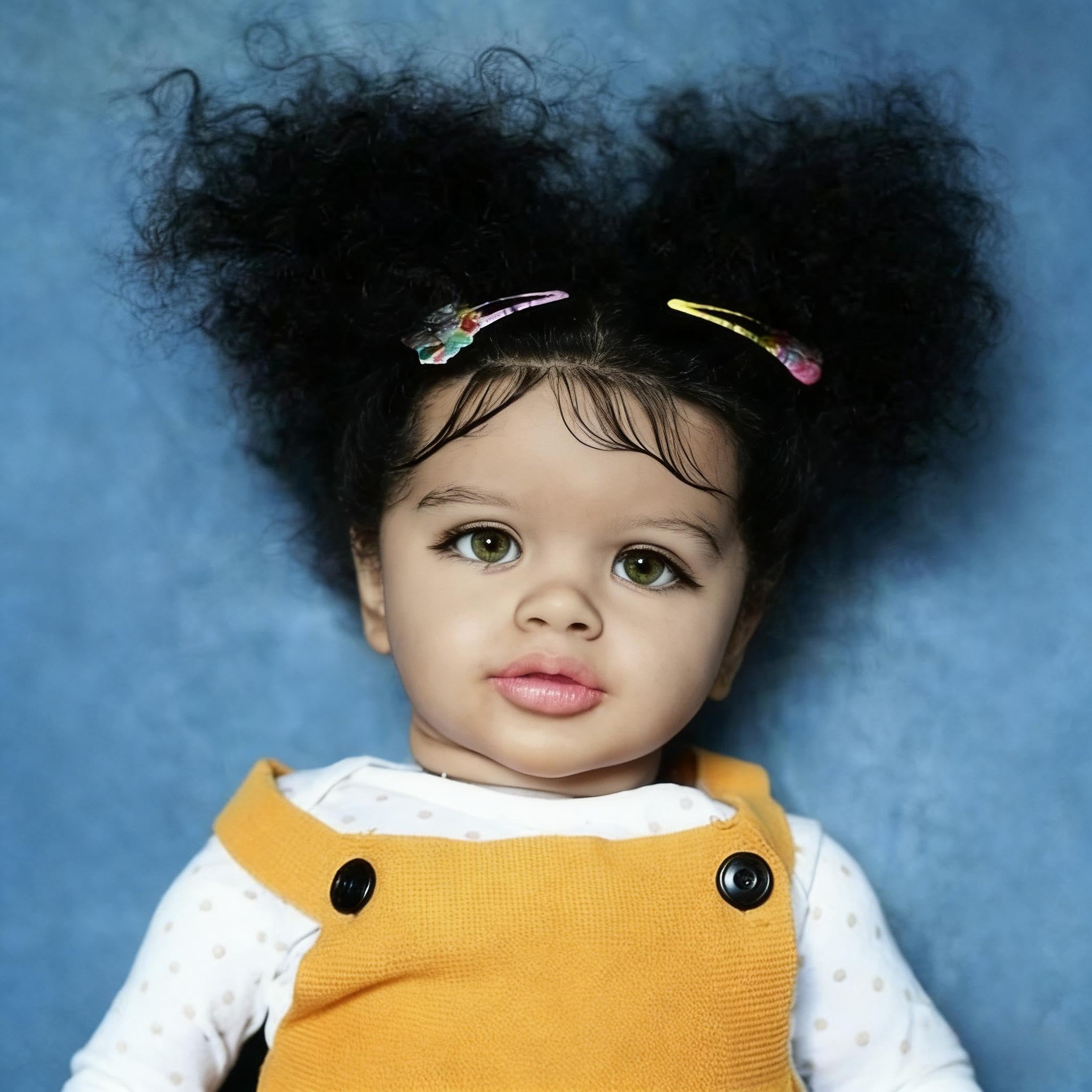 RXDOLL Afroamerykanin Reborn Baby Dolls Dziewczyna 66 cm Duży Rozmiar Realistyczna Maluch Baby Doll Czarne Dziewczyny Miękka Tkanina Winylowa Body Prawdziwie wyglądające Reborn Maluch Lalki Zabawki