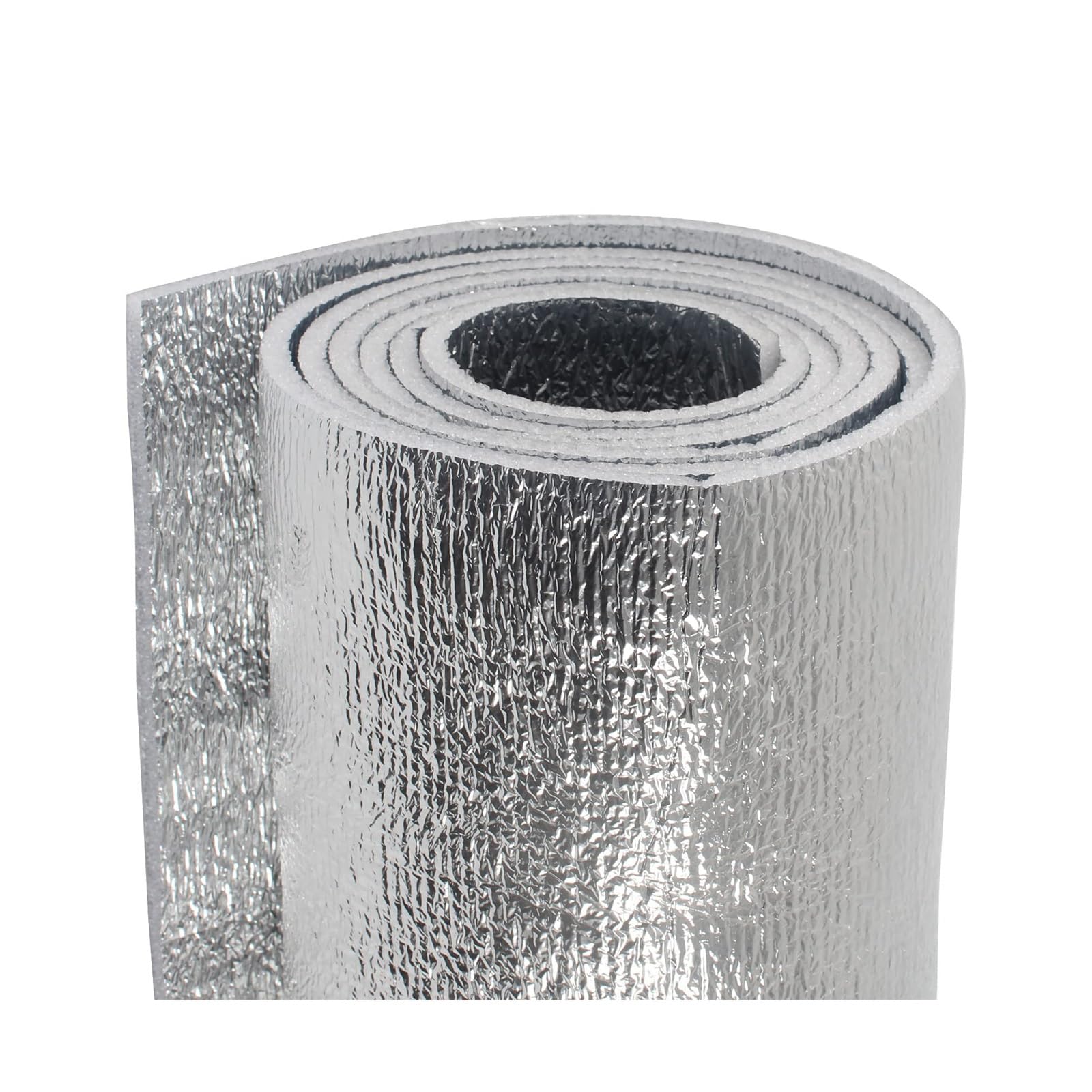 Pannelli Riflettenti Termosifoni Rotolo，Isolante Termico Riflettente A Doppio Strato，Può essere tagliato per adattarsi a soffitte, tetti e garage.(400CM/157.5IN,0.5CM/0.2IN)
