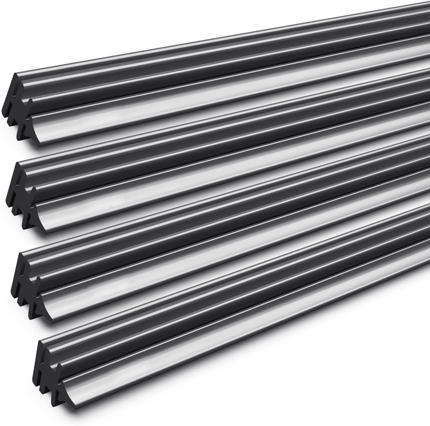 ASLAM Wiper Blade Refills 6mm for Frameless Windshield Wipers 24",Cut to Size(Set of