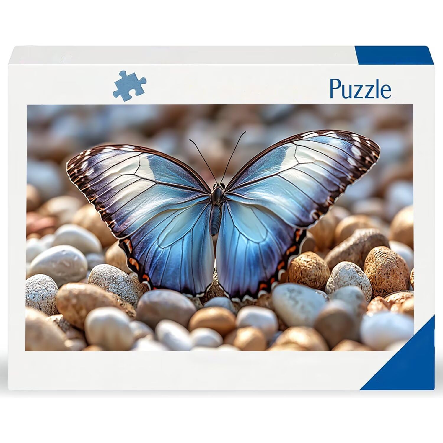 Puzzle dla dorosłych 1100 elementów, kamyki motyle, puzzle dla dorosłych klasyczne i od 14 lat junior, rodzinne puzzle rozrywka w domu prezent 87x42cm l-197