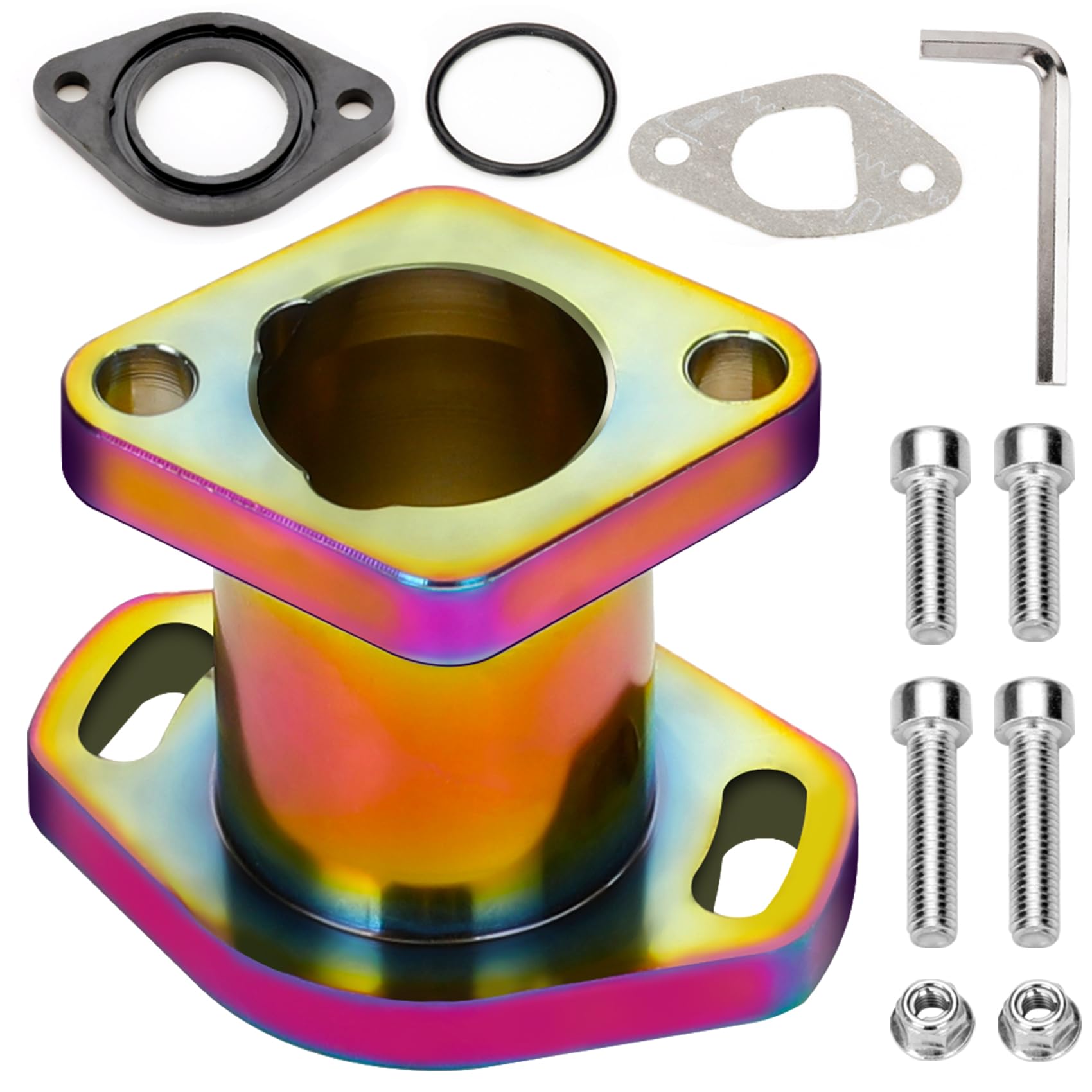 FVRITO Mini Bike Intake Manifold for Predator 212 196cc 224cc Coleman CT200U CT200U-EX BT200X Minibike KT196 Go Kart 6.5HP GX200 GX160 Clone Engine Performance Parts Rainbow