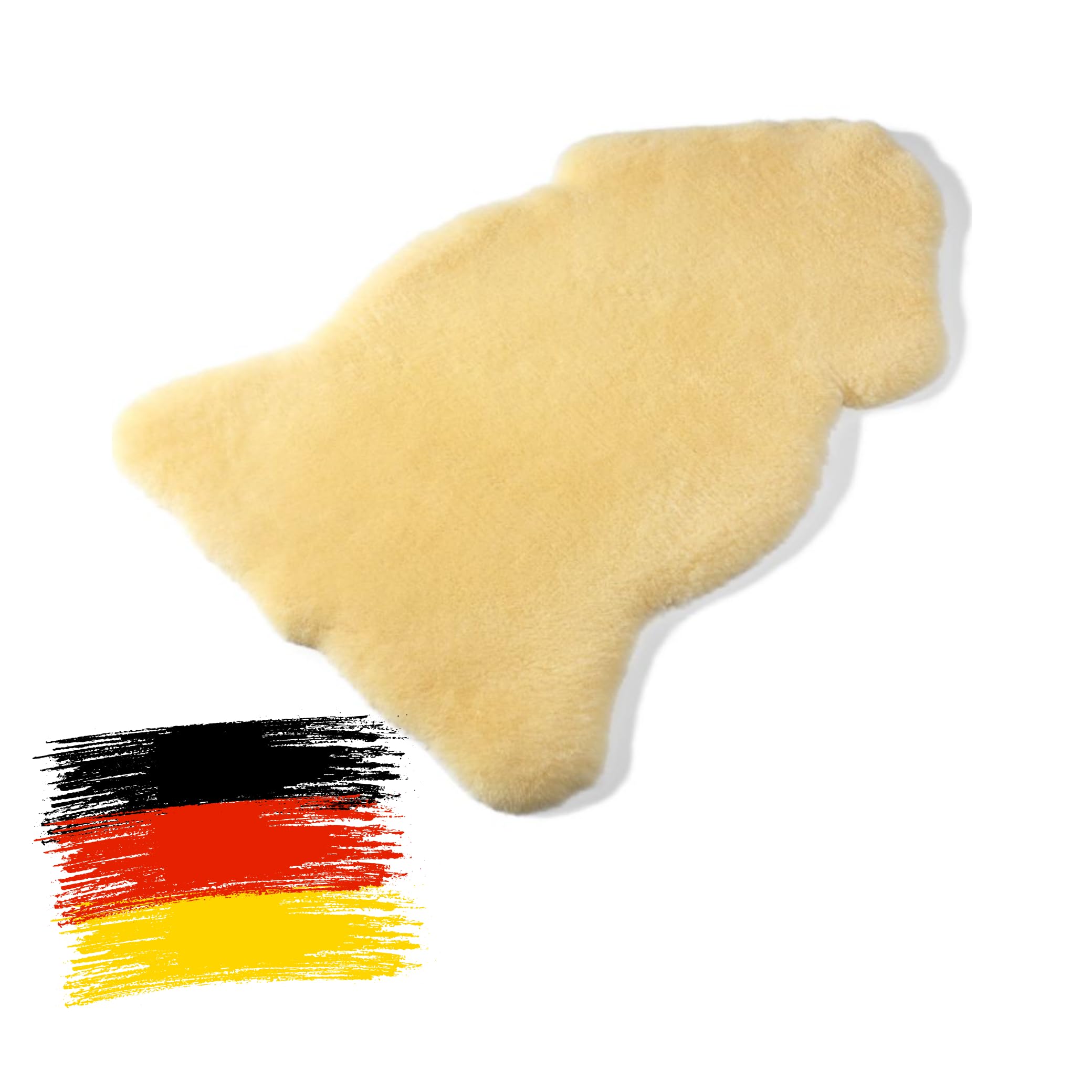 Hofbrucker Baby-Lammfell Naturform/Lammfellauflage Premium Qualität/medizinisches Baby-Fell waschbar/echtes Lammfell für Kinderwagen, Buggy, Krabbeldecke, Babybett