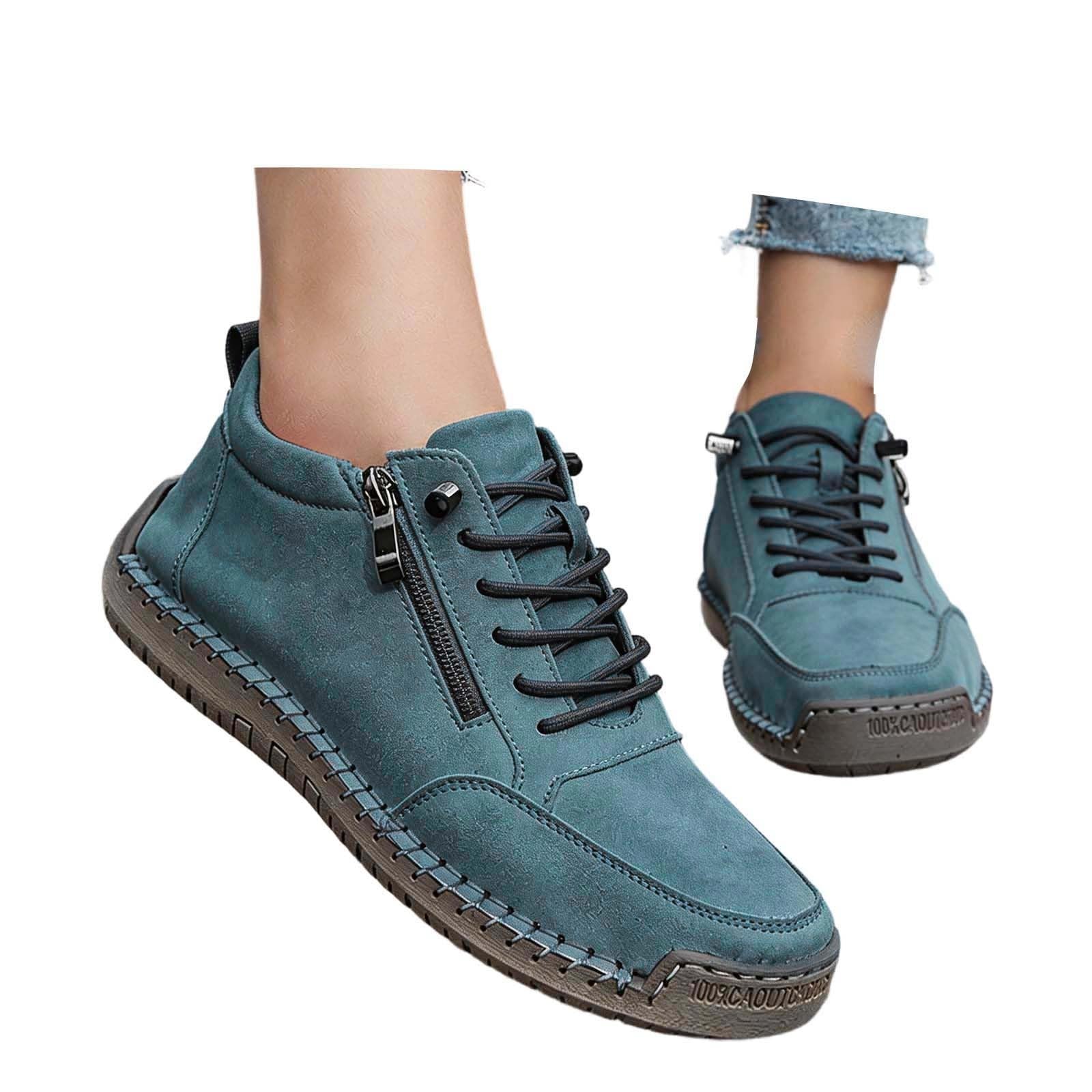 Zapatos ortopédicos mujer cómodos e impermeables de cuero hecho a mano 6