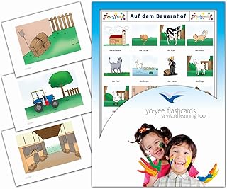 Farm Animal Flashcards in German - Bildkarten zur SprachfÃ¶rderung - Bauernhof