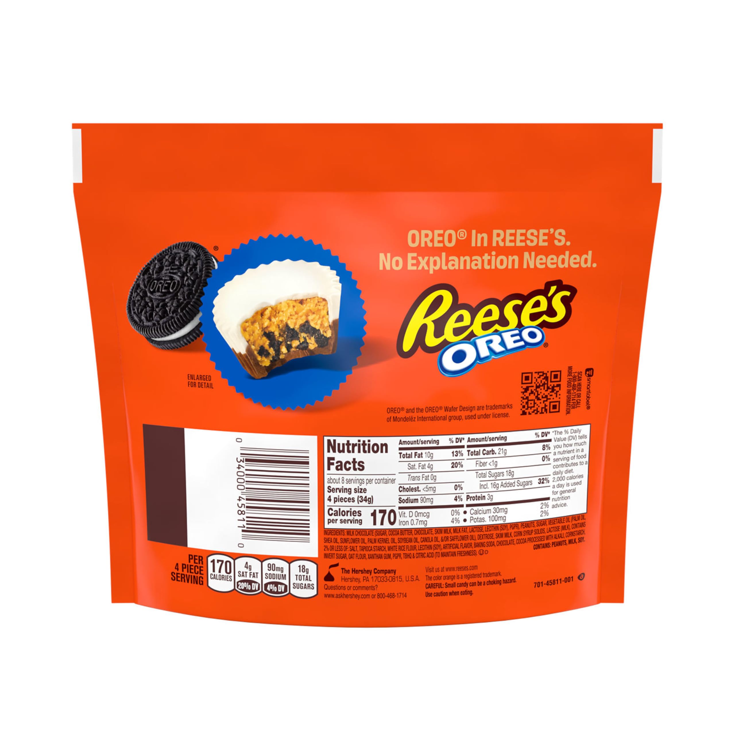 REESES OREO Miniatures Milk Chocolate and White Creme Peanut Butter Cups Candy Share Pack 9 oz — view 2