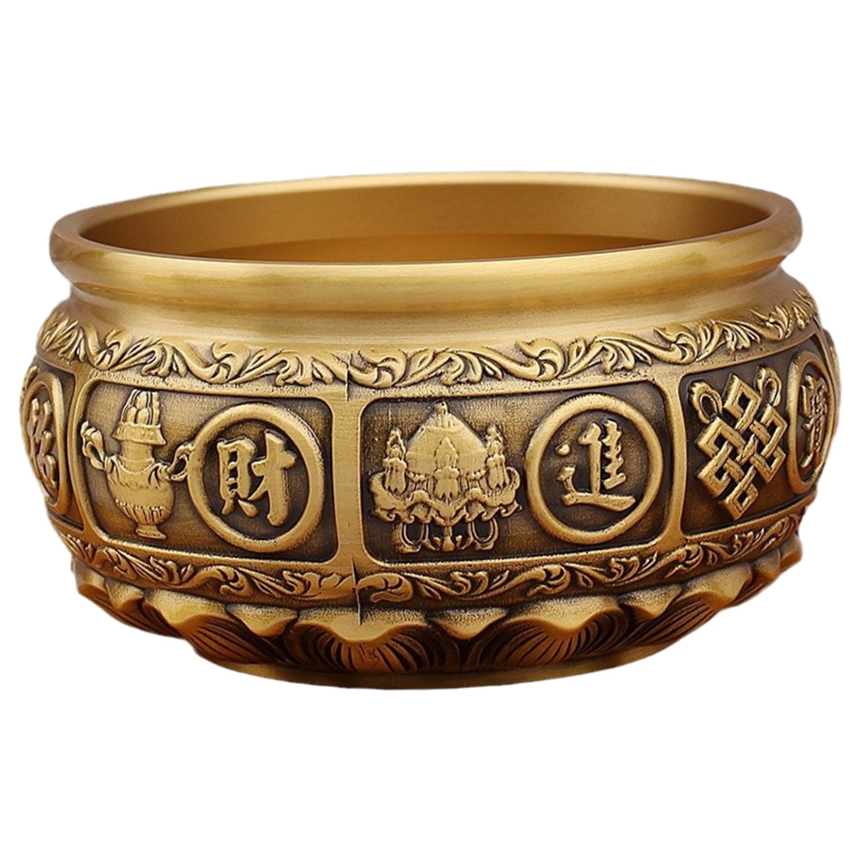 Cuencos dorados decorativos Muzrunq para centros de mesa de salón