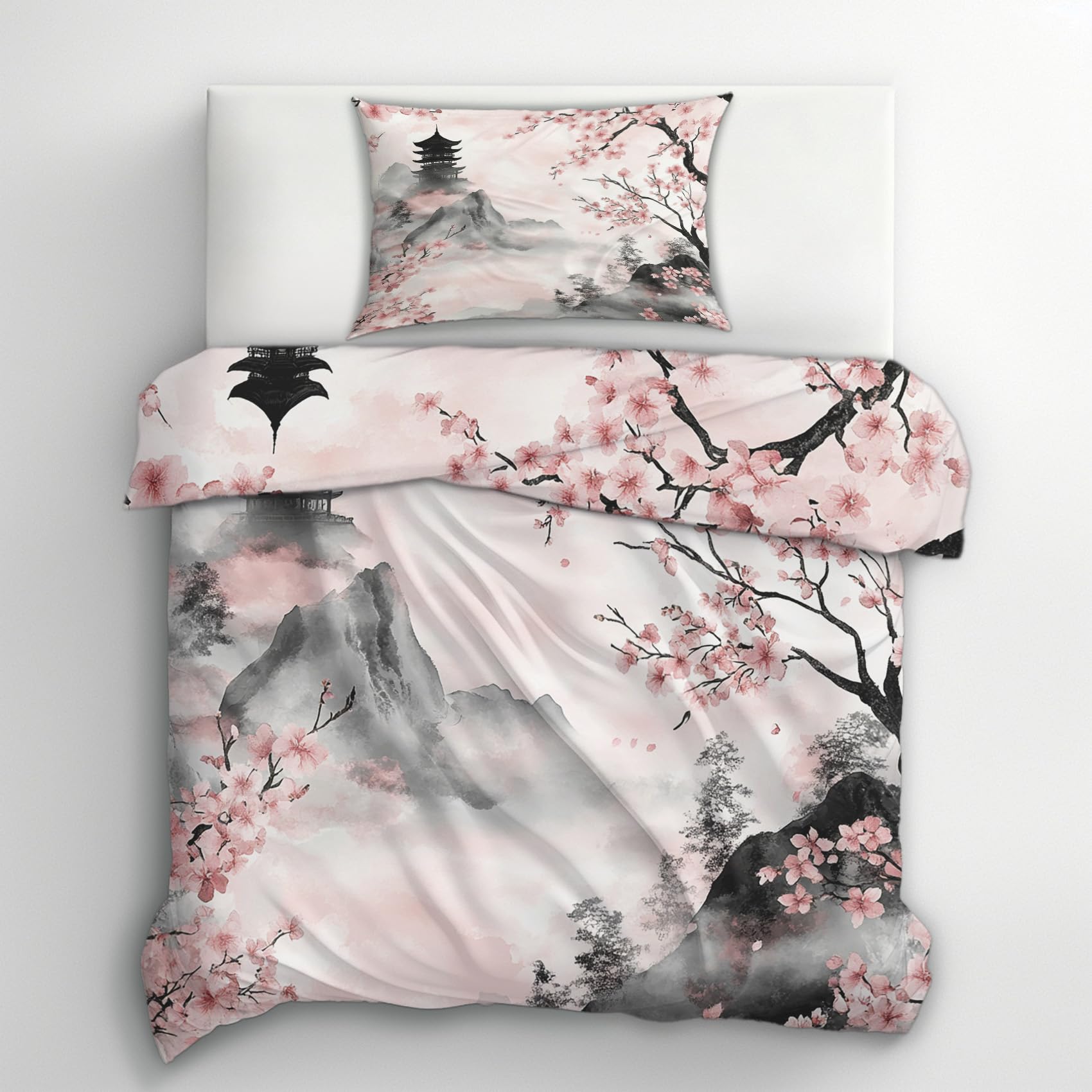 Funda nórdica de Geisha japona para mujer, juego de cama de color