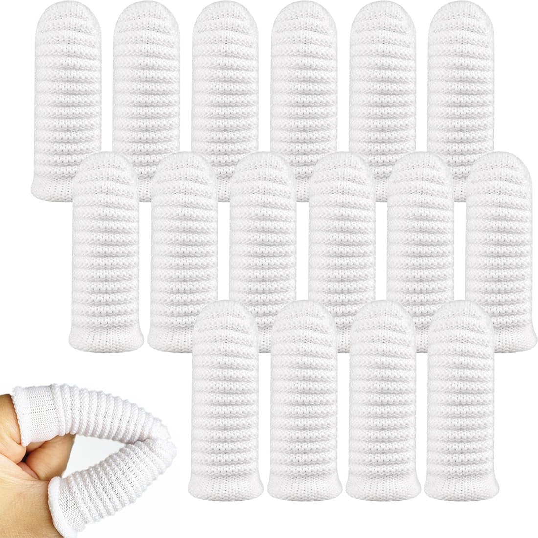 Duoleimi Pack de 16 cepillos de Dedo para Perros, Cuidado Dental y Limpieza, Cepillo de Dientes Reutilizable para Perros pequeños, Guantes de Cuidado Dental para Perros.