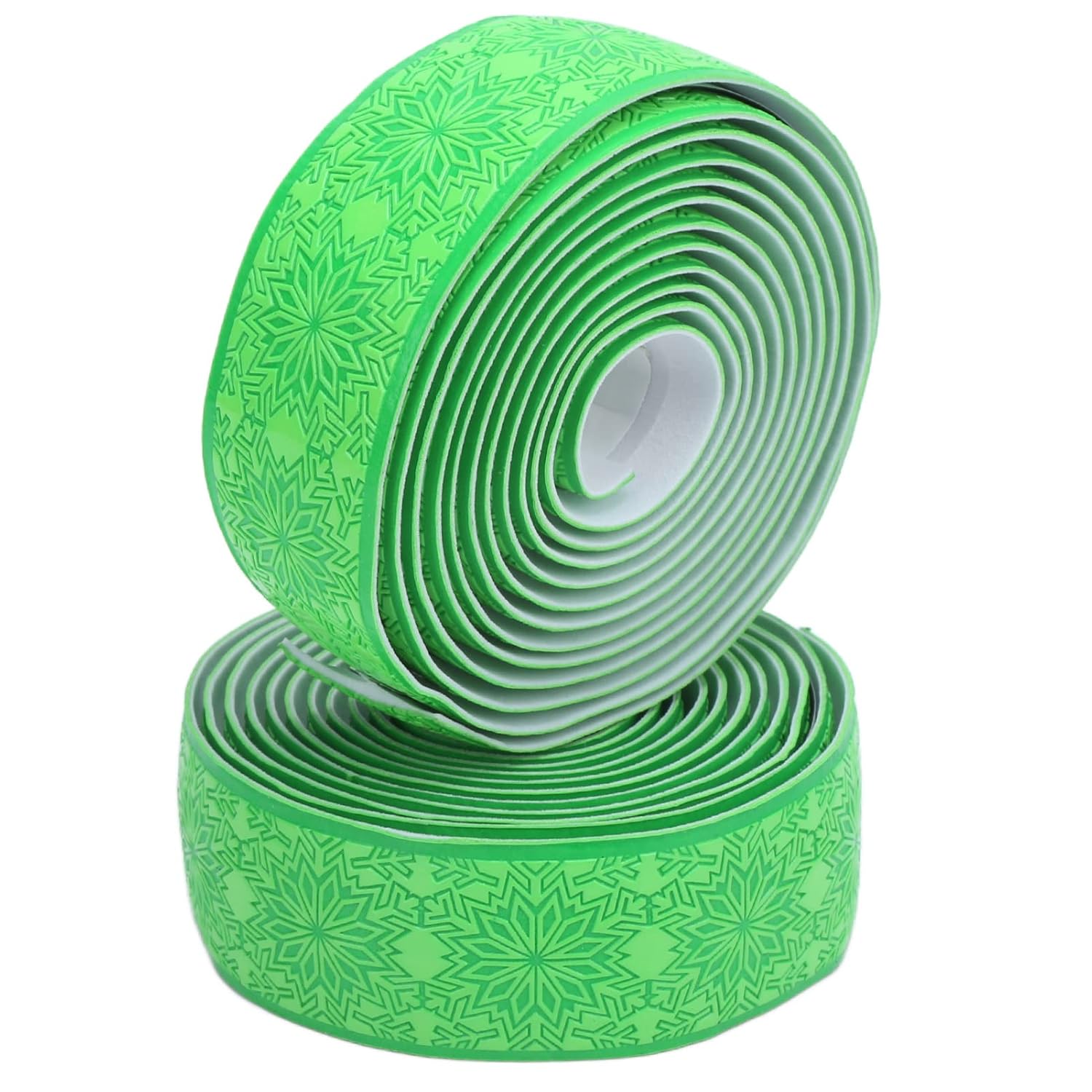 Silicone Handlebar Tape, Non-Slip Shock-Absorbent Grip for Road Bikes (Snowflake Green)
