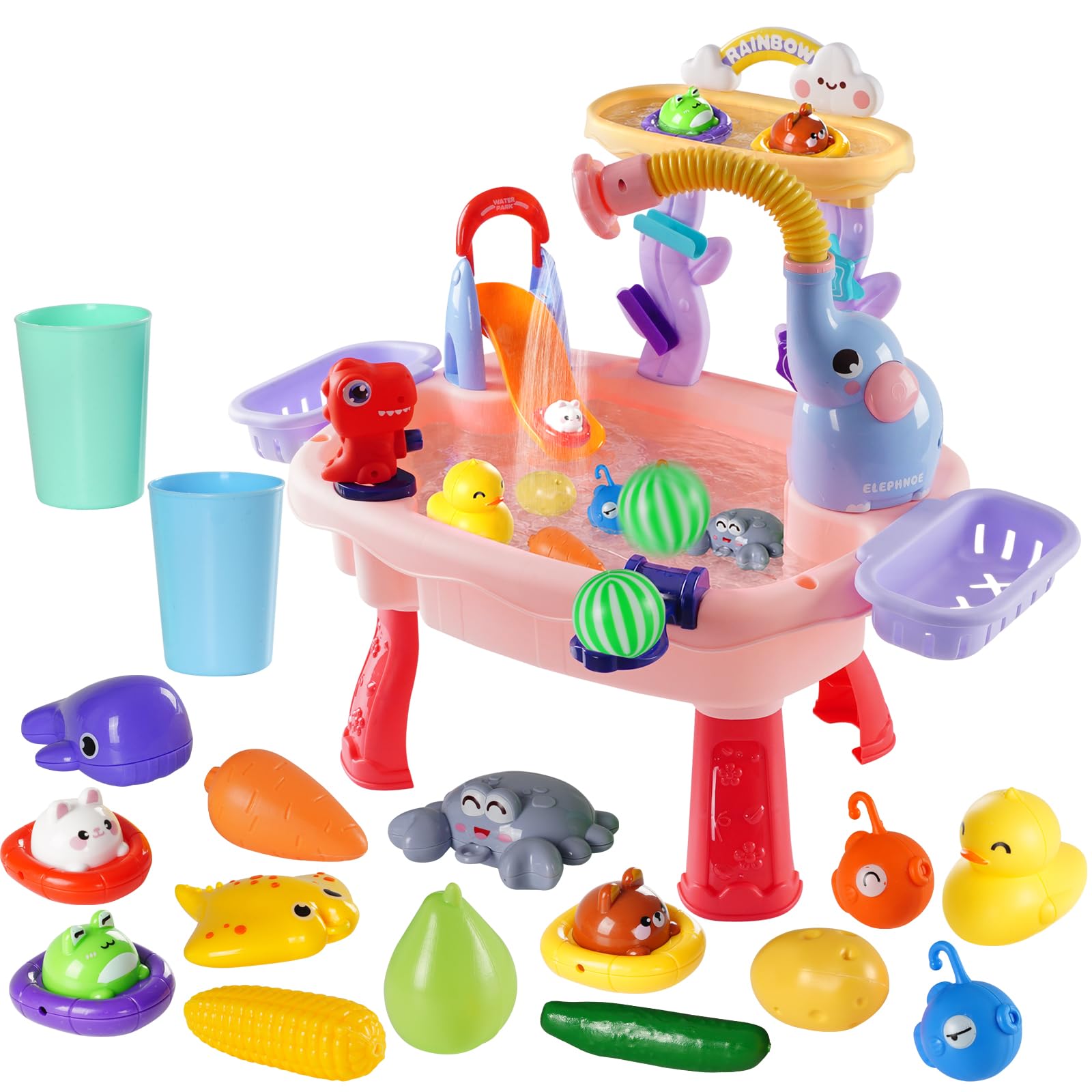 Arkyomi Kids Play Sink with Running Water Multi Function Water Table for 3+