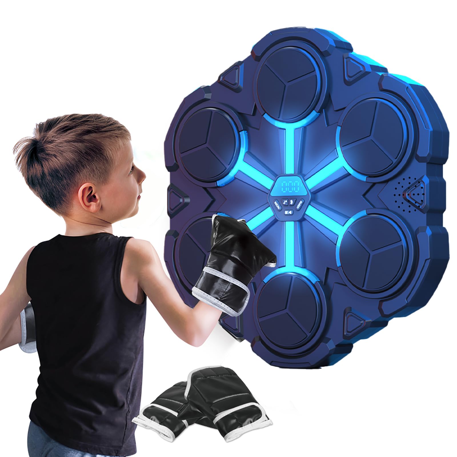 Music Boxing Maschine – Wandmontiertes Smart Scoring Musik Box Maschine mit Boxhandschuhe