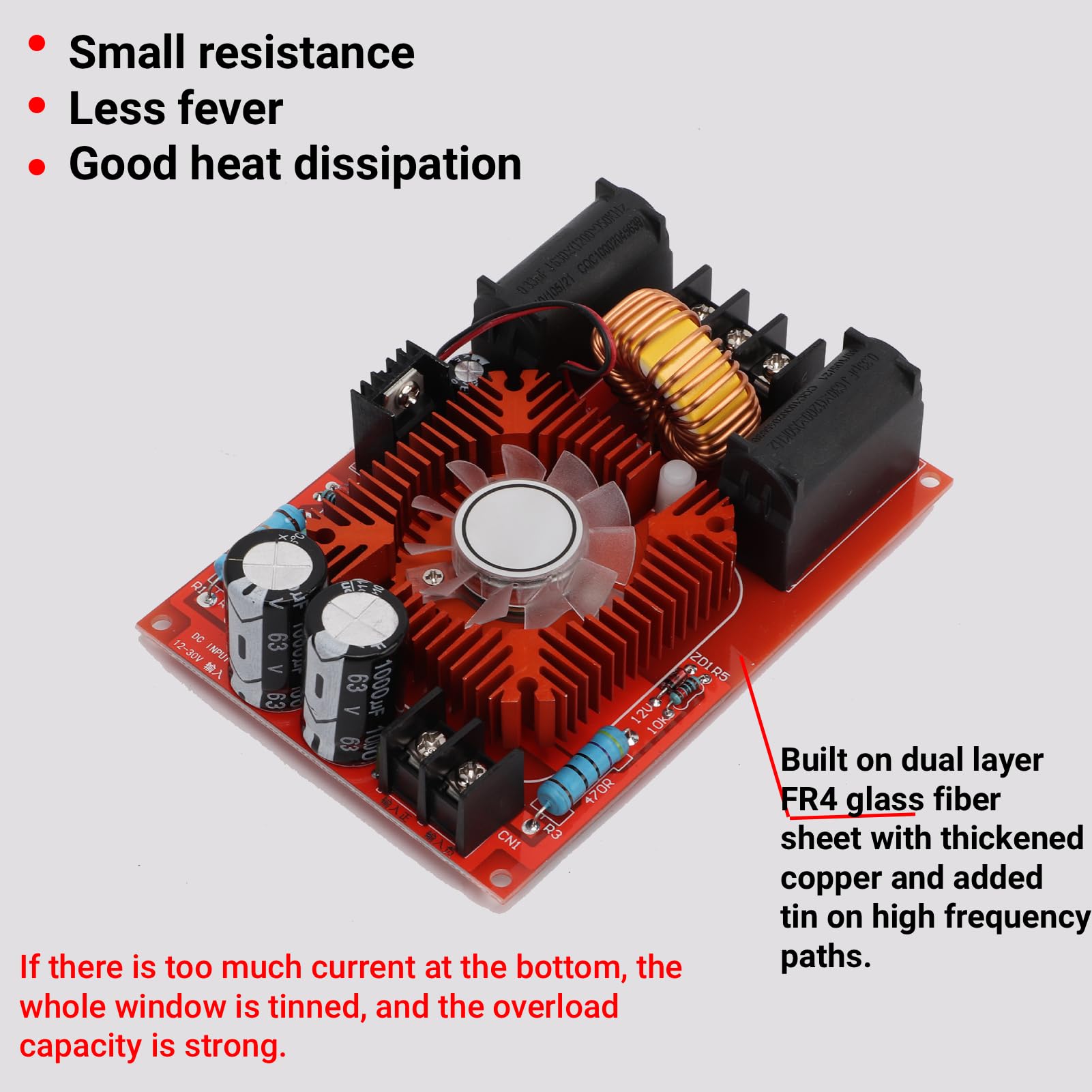 ZVS Driver Board Bobina Fuente de Alimentación Boost High Voltage Coil Flyback Driver Generador Módulo de Calefacción Bobina Driver Board DC12V 30V