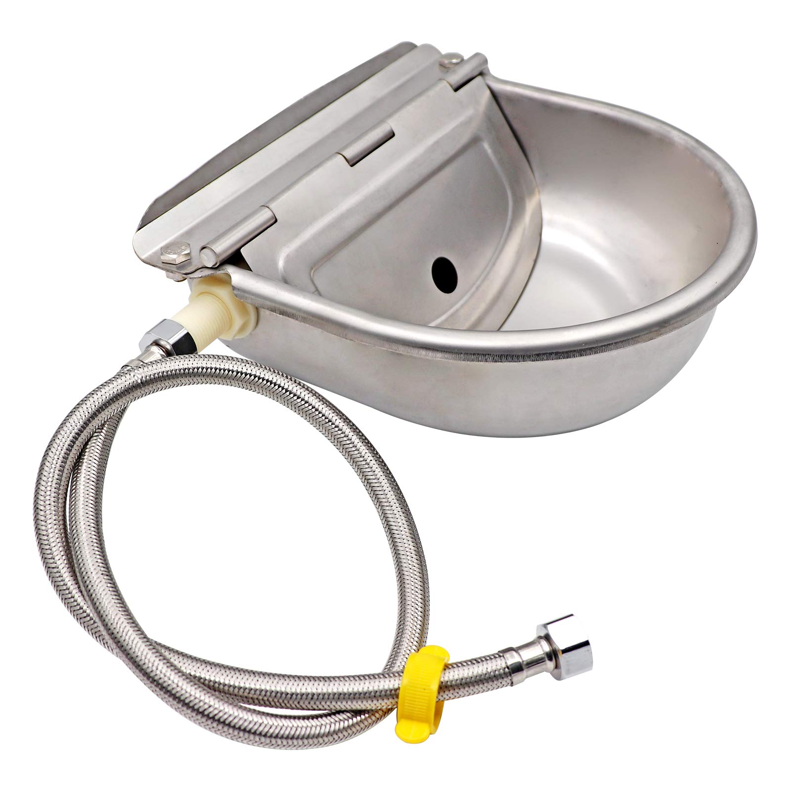 Dog Water Bowl Dispenser Automatic Waterer,Self Filling Outdoor Large Dog Water Bowl,Animal Drinking Water Bowl Stainless Steel,Livestock Water Trough for Horse Chicken Poultry