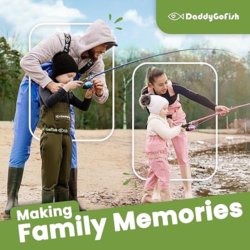 Miniatura 31 de DaddyGoFish Kids Fishing Pole - Rod Reel Combo Tackle Box Starter Set - First Year Small Dock Gear Kit for Boys Girls Toddler Youth Age Beginner