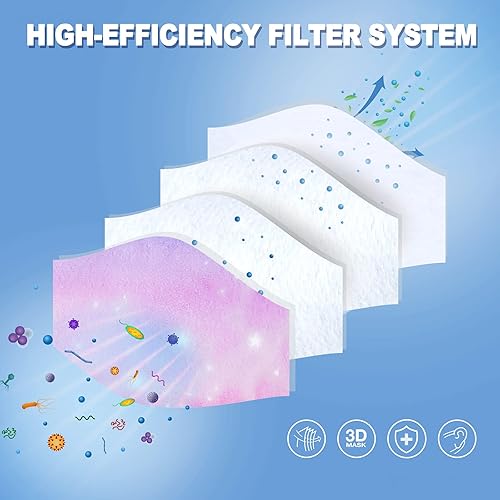 Miniatura 3 de NiHealth 50 PCS máscaras faciales desechables KF94 para niños