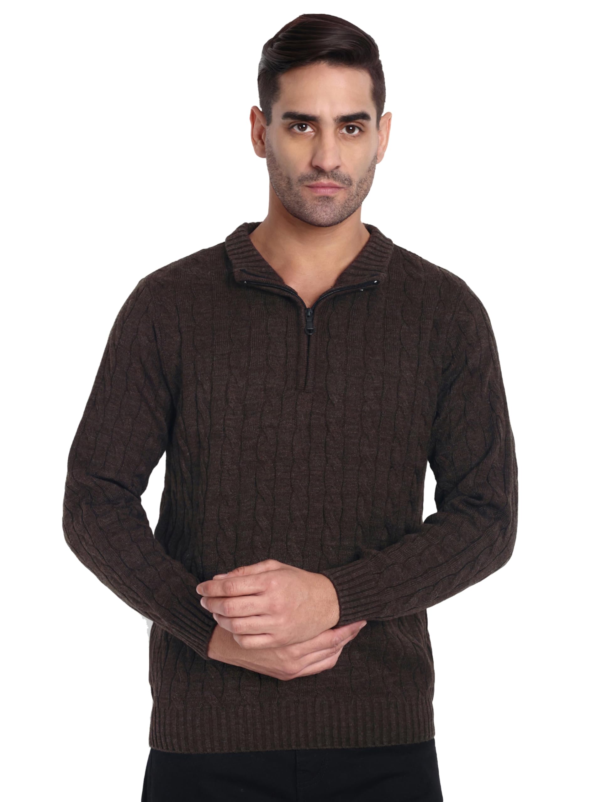 matelco Mens Cable Knit Half Zip Pullover Sweater-picture-47
