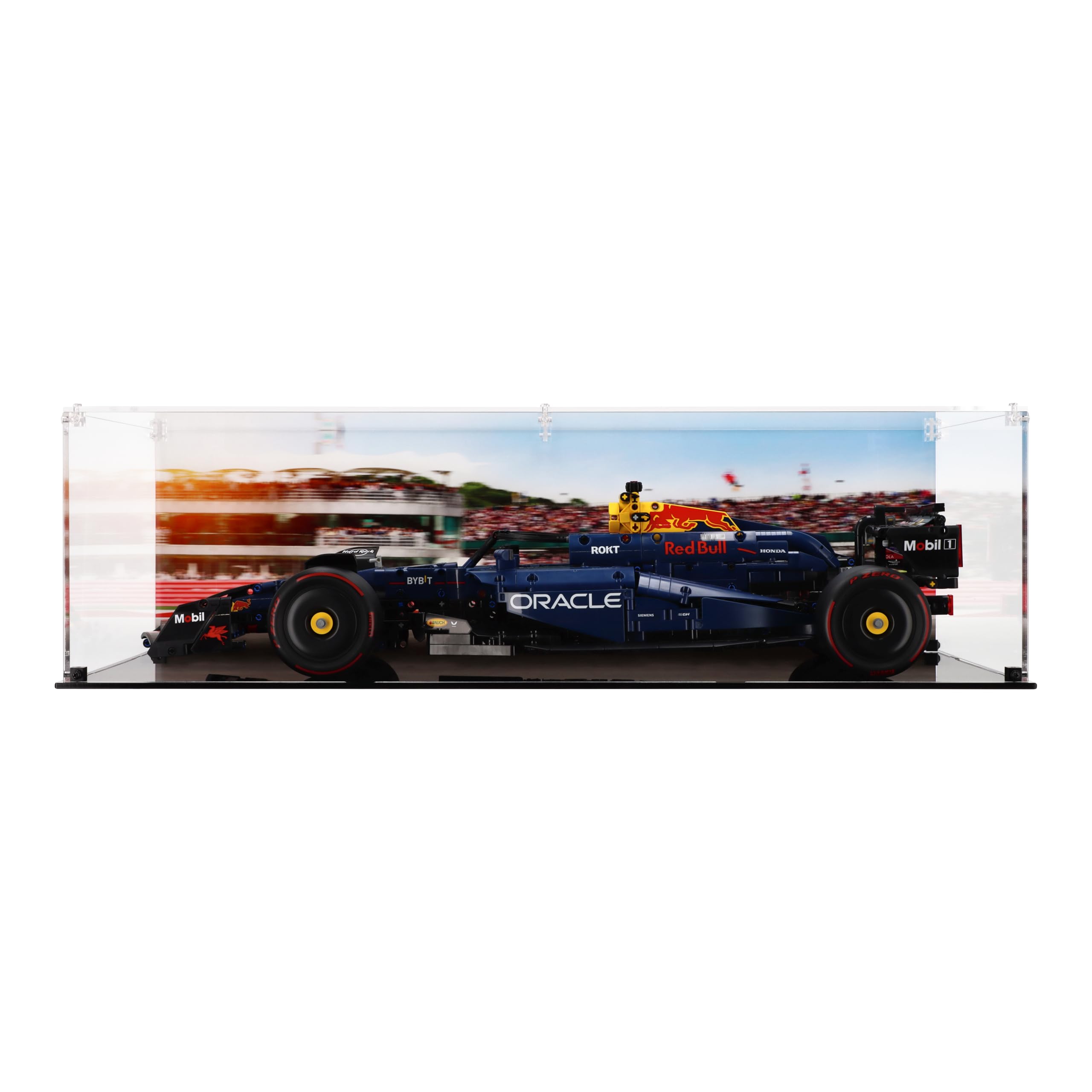 Plexico Print 3 Back Panel Display Case For Lego 42206 Oracle Red Bull Racing Rb20 F1 (Print 3 Back Panel)