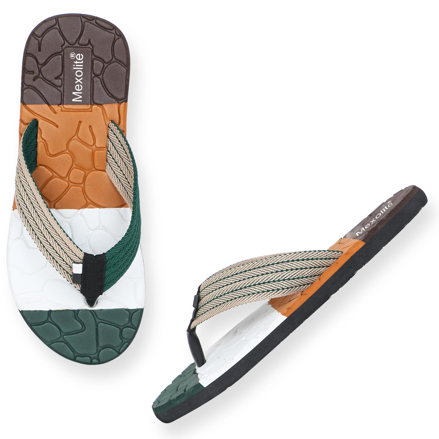 Mexolite Men slippers | Soft comfortable and stylish flip flop slippers for Men in exciting colors |Lightweight | Anti Skid | Daily Use Chappal Multicolor (GREEN) (B0CZLNBNTL) Amazon Price History, Amazon Price Tracker