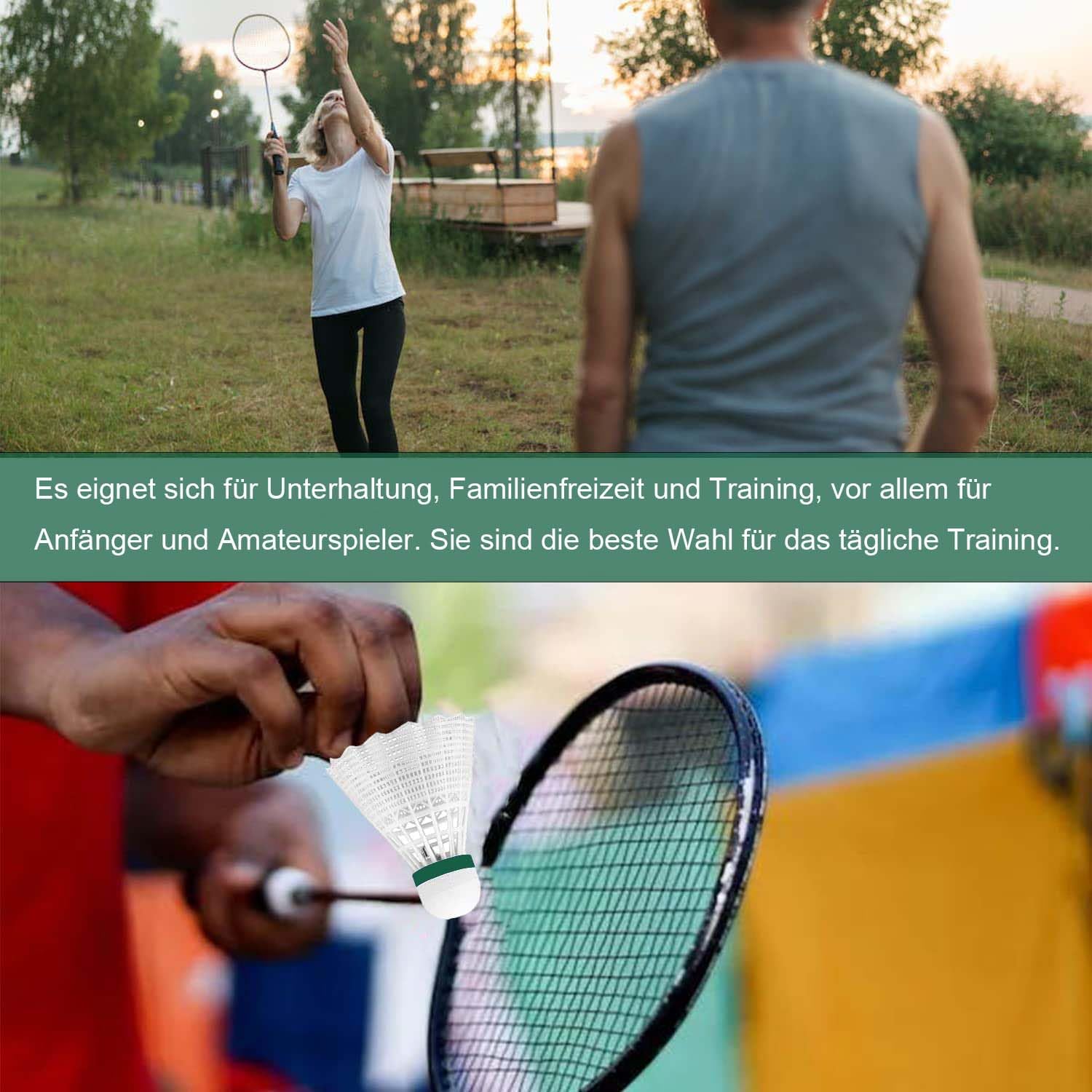 Volants De Badminton Feloyal (12 Pièces) - Nylon Durable, Stables Pour Extérieur Et Intérieur
