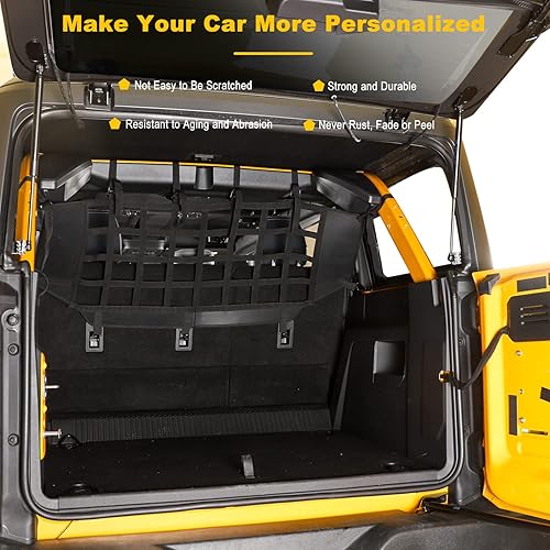 Miniatura 2 de Red de malla para tronco Bronco Red de carga para perro para Ford Bronco 2021 2022 2023 Accesorios de almacenamiento negros