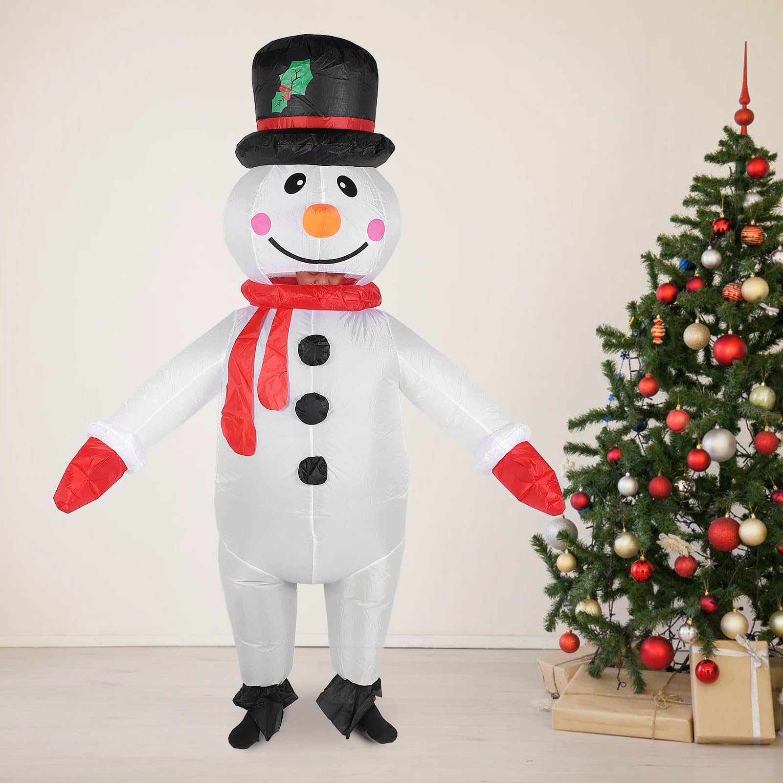 CHICIRIS Snowman Inflatable Costume, 190T Water Resistant Fabric