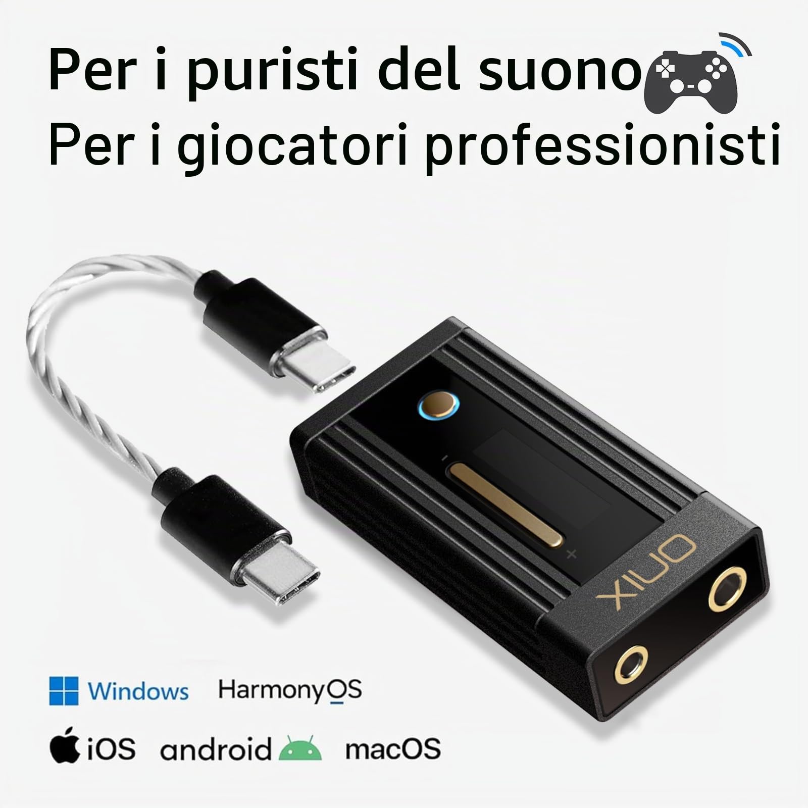 SHANLING Alpha XI1 Protable DAC/amplificatore per cuffie, suono ad alta risoluzione senza perdita con chip CS43198 SGM8262-2, PCM768 DSD512 da 3,5 mm + 4,4 mm Outpu, controllo app per telefoni, tablet