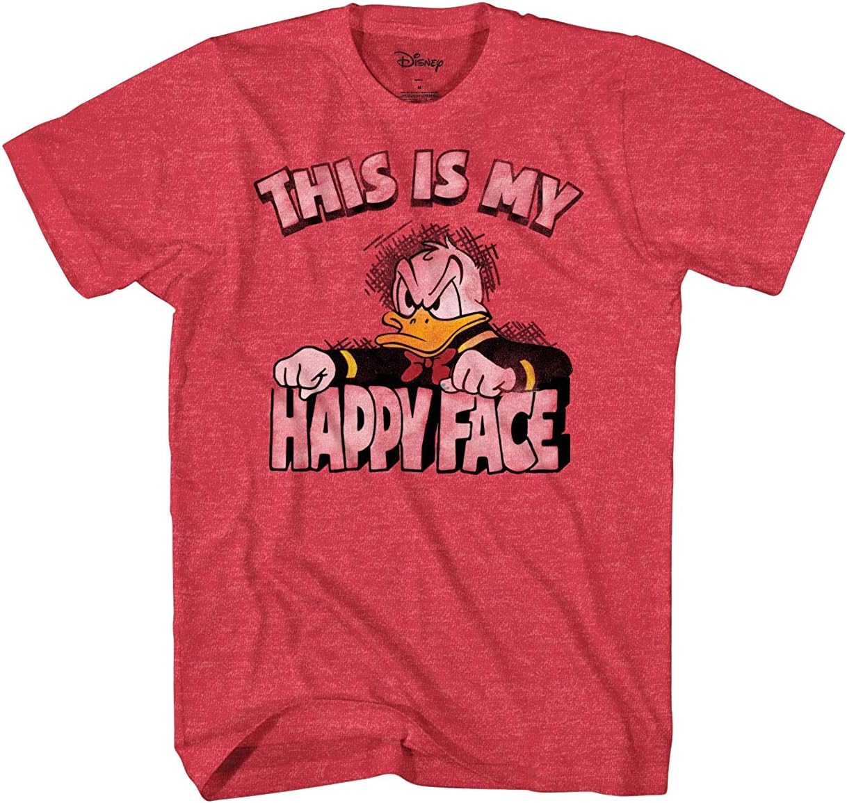 Men's Donald Duck Happy Face T-Shirt T-Shirt (Pack of 1)