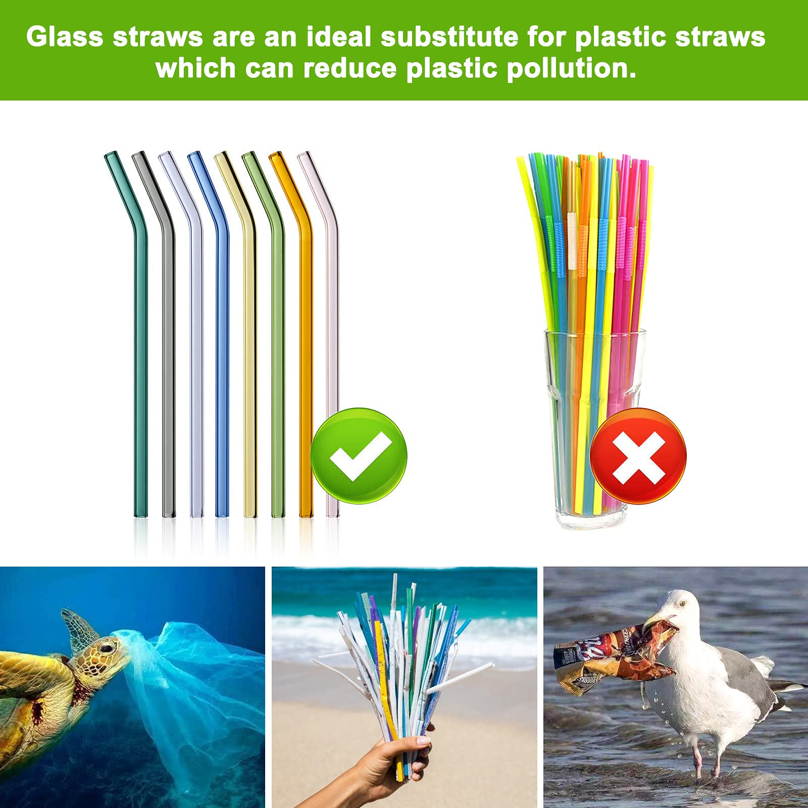 Cannucce Riutilizzabili Apribili In Plastica PP - Set 8 Pezzi Colorati, Lavabili In Lavastoviglie, Design Italiano, BPA Free, Ideali Per Cocktail E Bambini