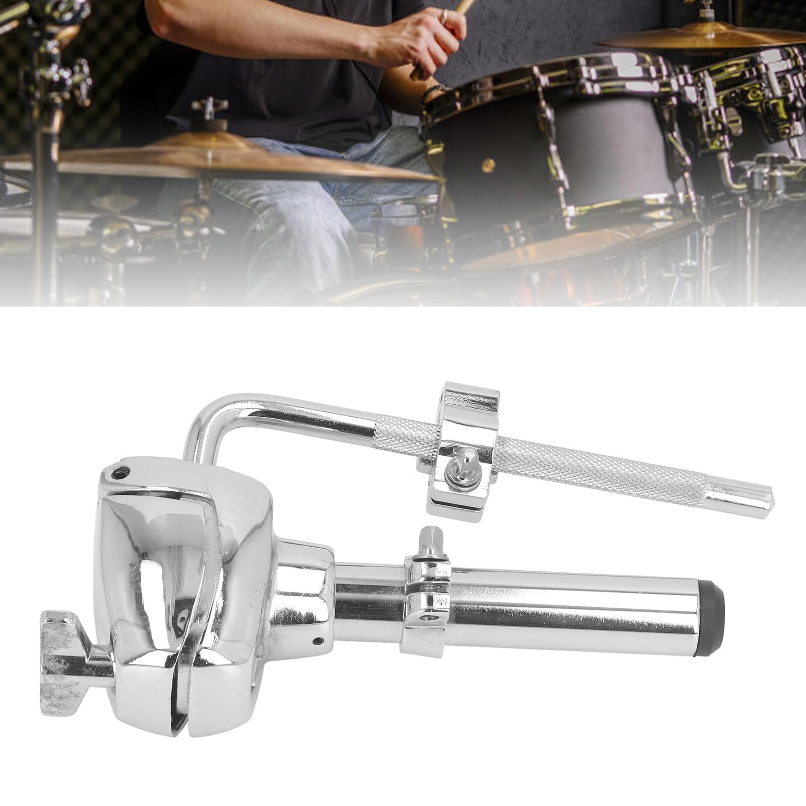 Tom Drum Holder Single Arm Metal Drum Stand Mount Support Rack pour les percussions Instruments de musique Drummers Pratiques Performance