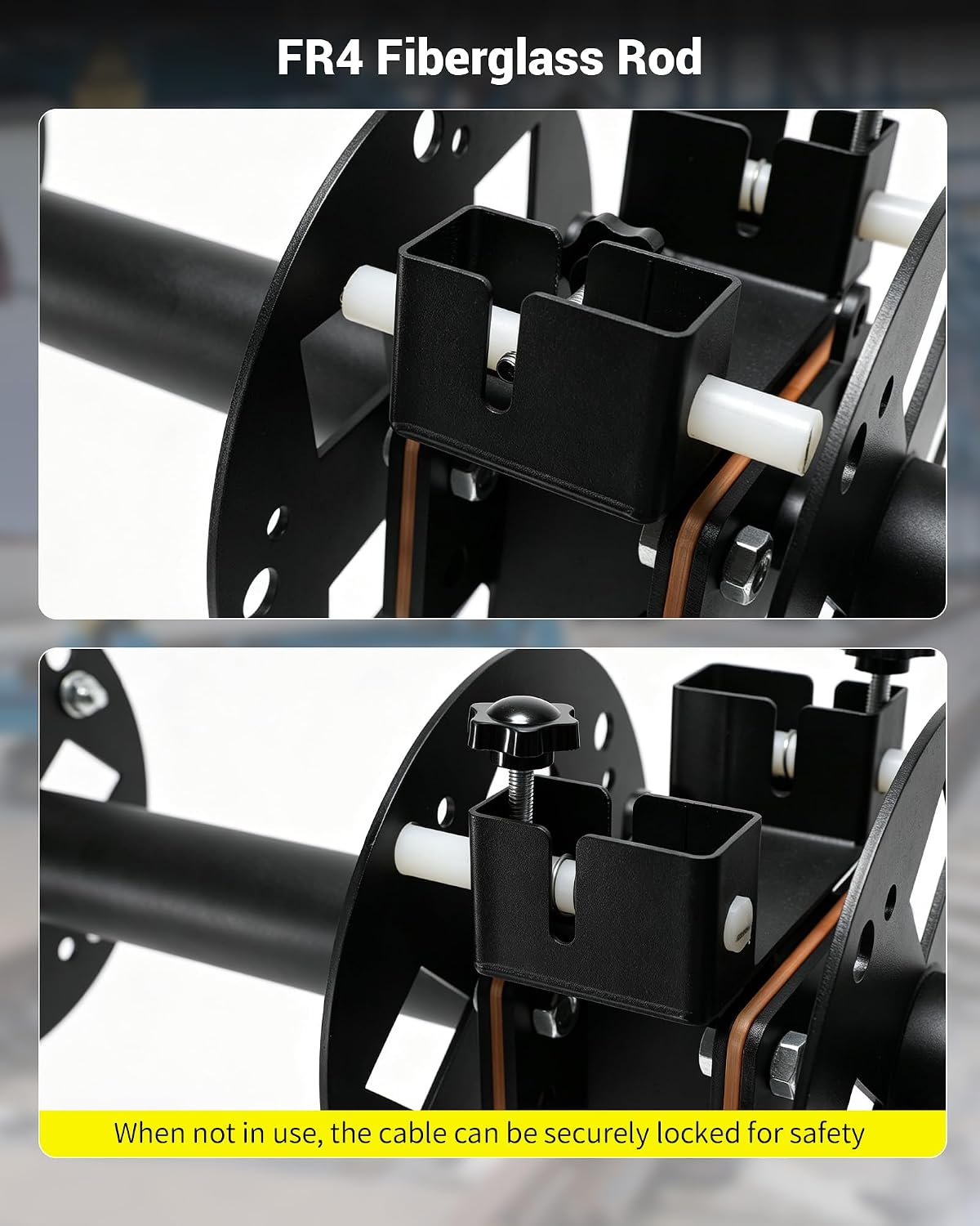 Fixed Side x Side Heavy Duty Double Welding Cable Lead Reel