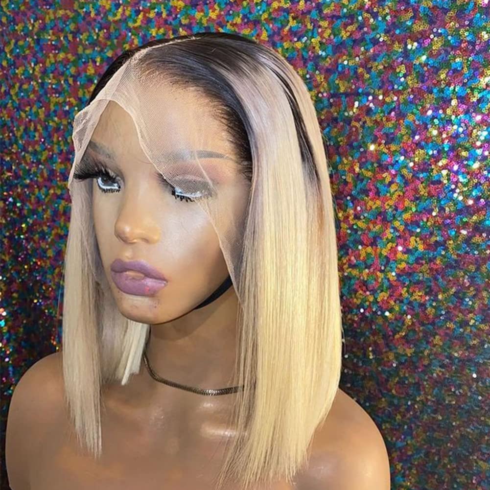 Amazon.com : Anlimer Ombre Bob Lace Wig for Women Glueless  display picture 3