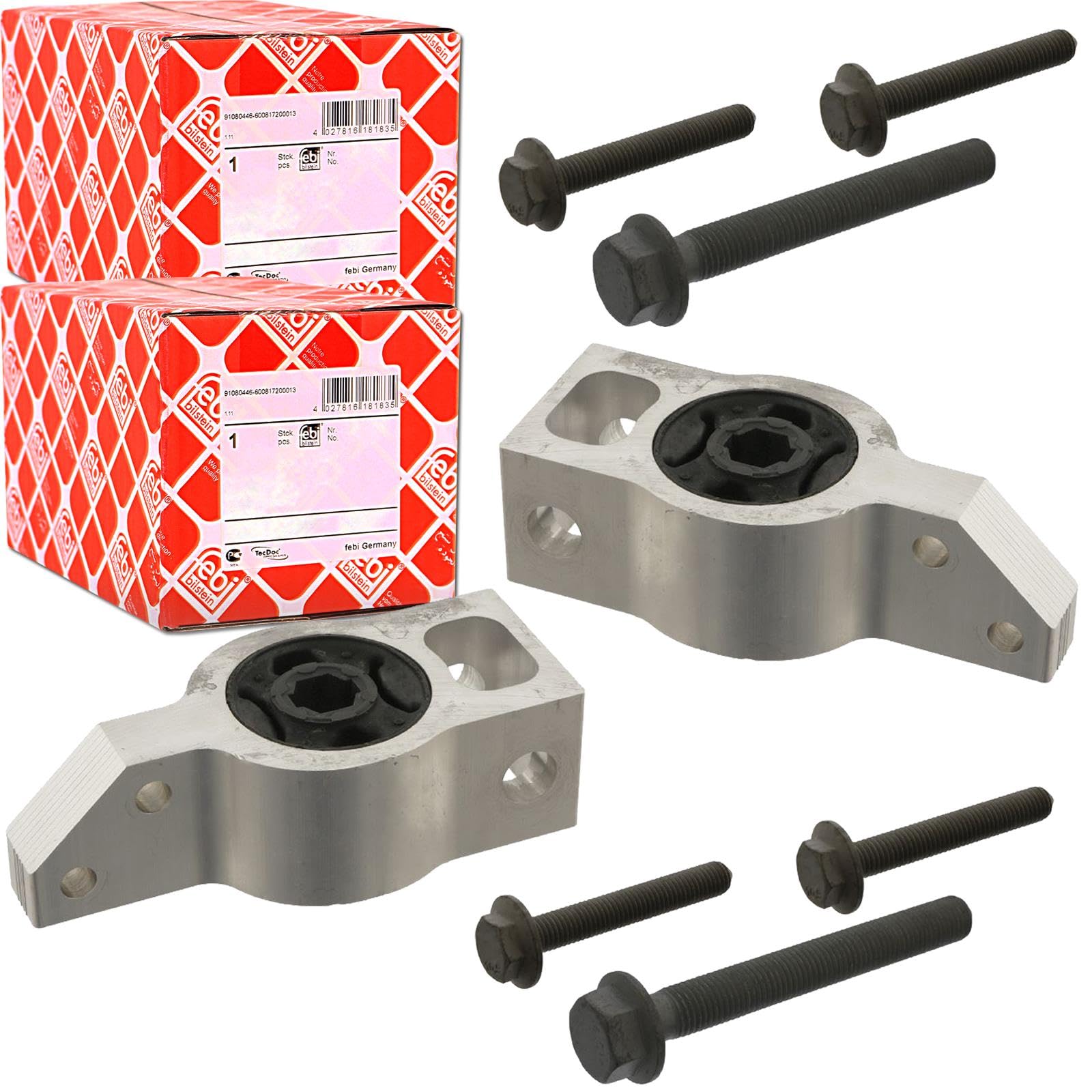 2x Febi Querlenkerlagersatz + Schrauben vorne | 2x 39230 für Passat 3C