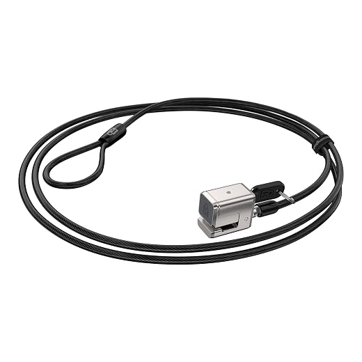 Kensington Lucchetto con Chiave e Cavo di Sicurezza in Acciaio al Carbonio da 1,8 m per Laptop e Tablet Microsoft Surface Pro 8, 7+, 7, 6, 5 e 4 e Surface Go 3, 2 e 1