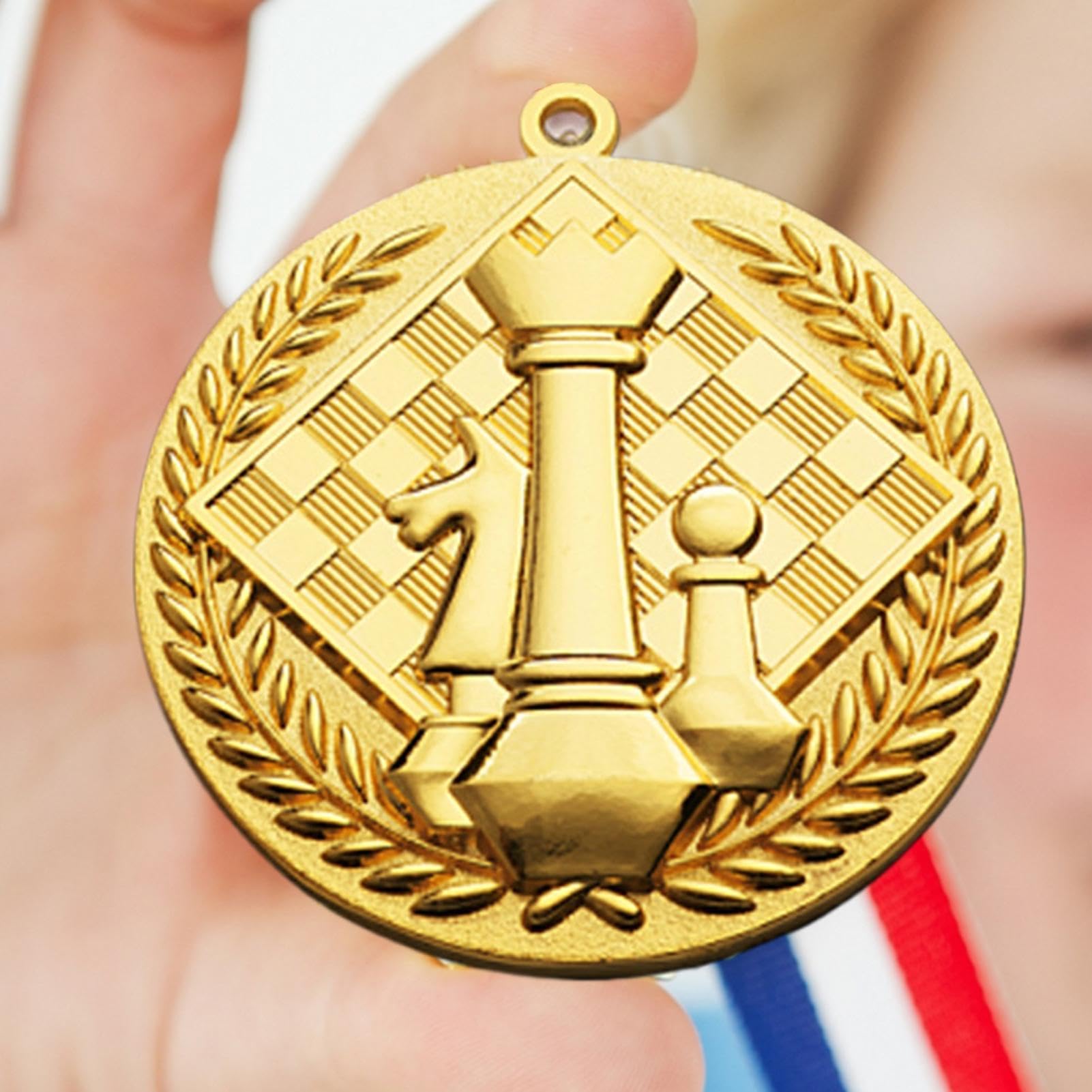 Medallas para premios: medallas de ajedrez en relieve, medallas de oro para niños, medallas portátiles de rollo de honor, premio de trofeo, regalo para niños y adolescentes