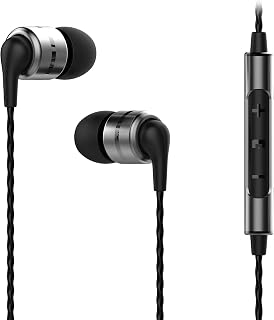 Soundmagic E80C Wired Earbuds with Microphone HiFi Stereo Audiophile Earphones Noise Isolating in Ear Headphones Comfortable Fit Super Bass Gun