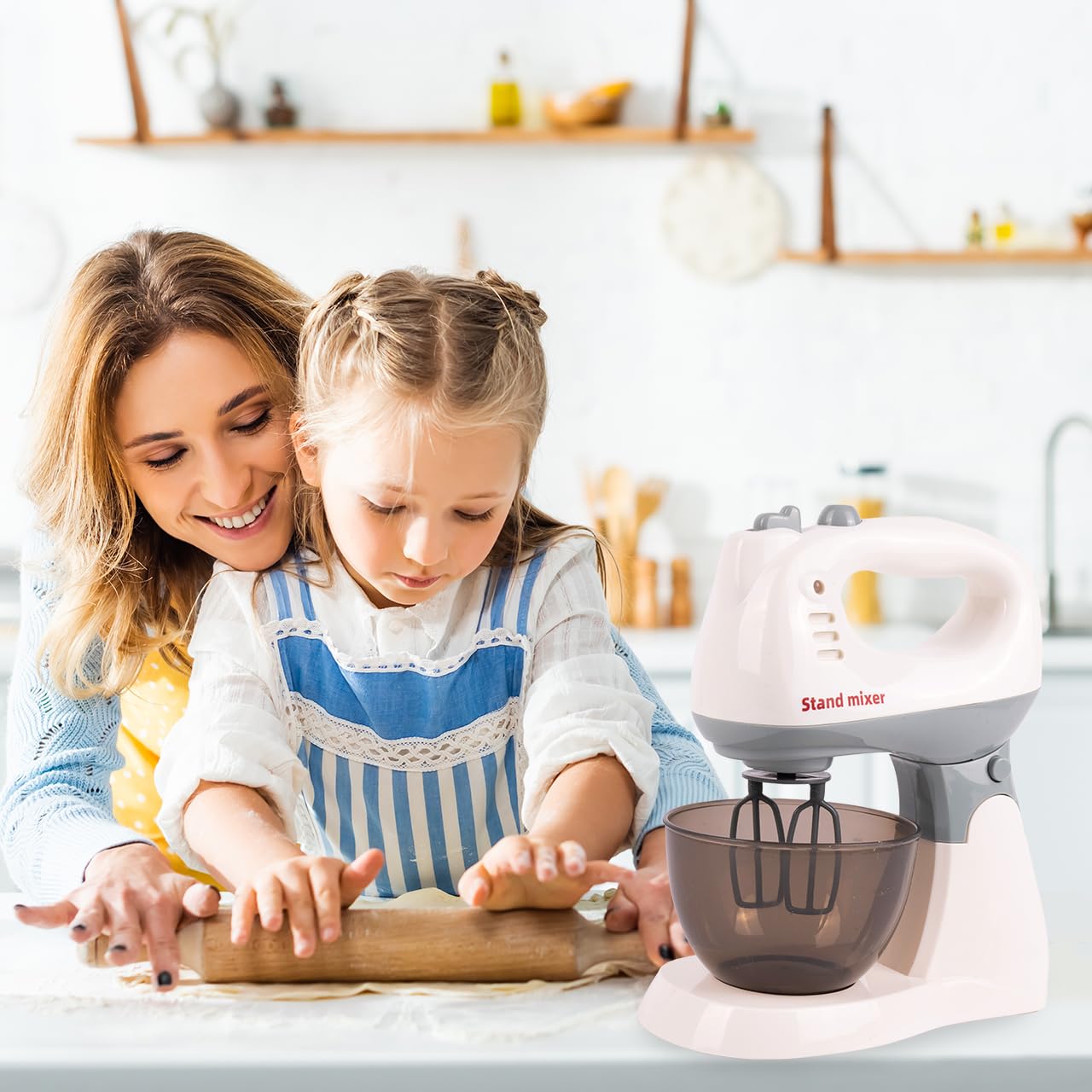MalPlay Robot kuchenny, zabawka kuchenna, akcesoria do pieczenia, akcesoria kuchenne do zabawek, mikser dla dzieci od 3 lat