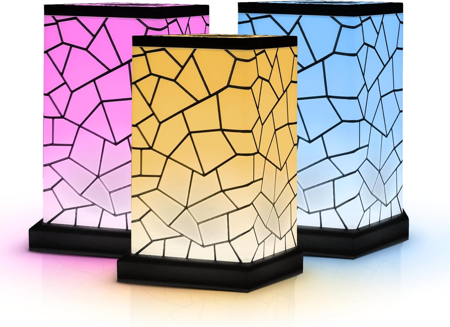 Friendship Lamp® Classic Design - Best Friend Lamps Wi-Fi Touch Lamp LED Light for Long-Distance, Connection, Relationship, Friendship, Gift, Over 200 Colors, App Setup - Set of 3