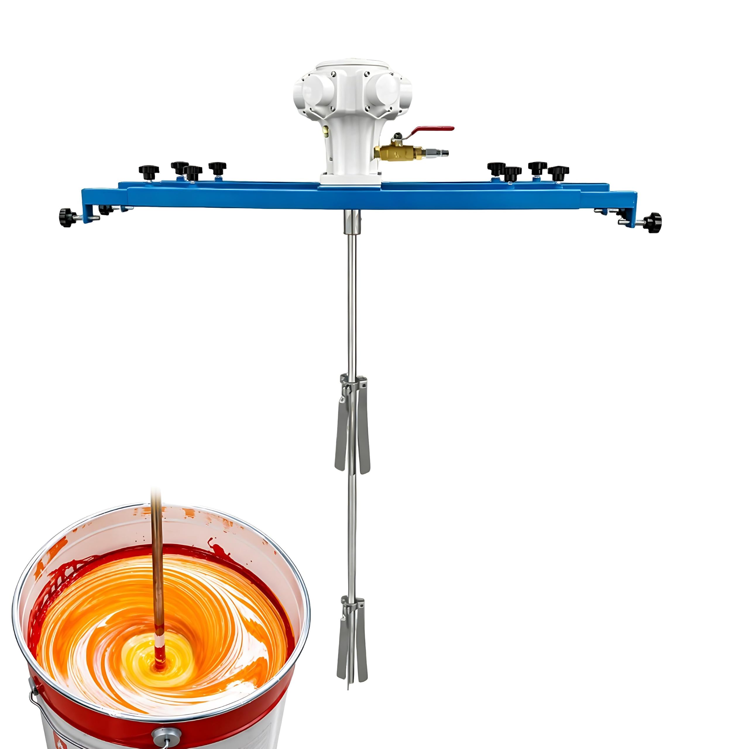 QIUNAOZI Coat Mixer Bracket Air Agitator Stirring Machine, Barrel Special Air Agitators, Mix Tool Special, 0.25HP/0.5HP/0.75HP/1HP, for Adhesive, Lubricant, Paint, Resin 265Gallons