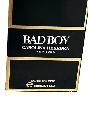 Miniatura 3 de Carolina Herrera Bad Boy Eau De Toilette Mini Splash Perfume Hombre 0.3 fl oz / 0.27 FL Oz